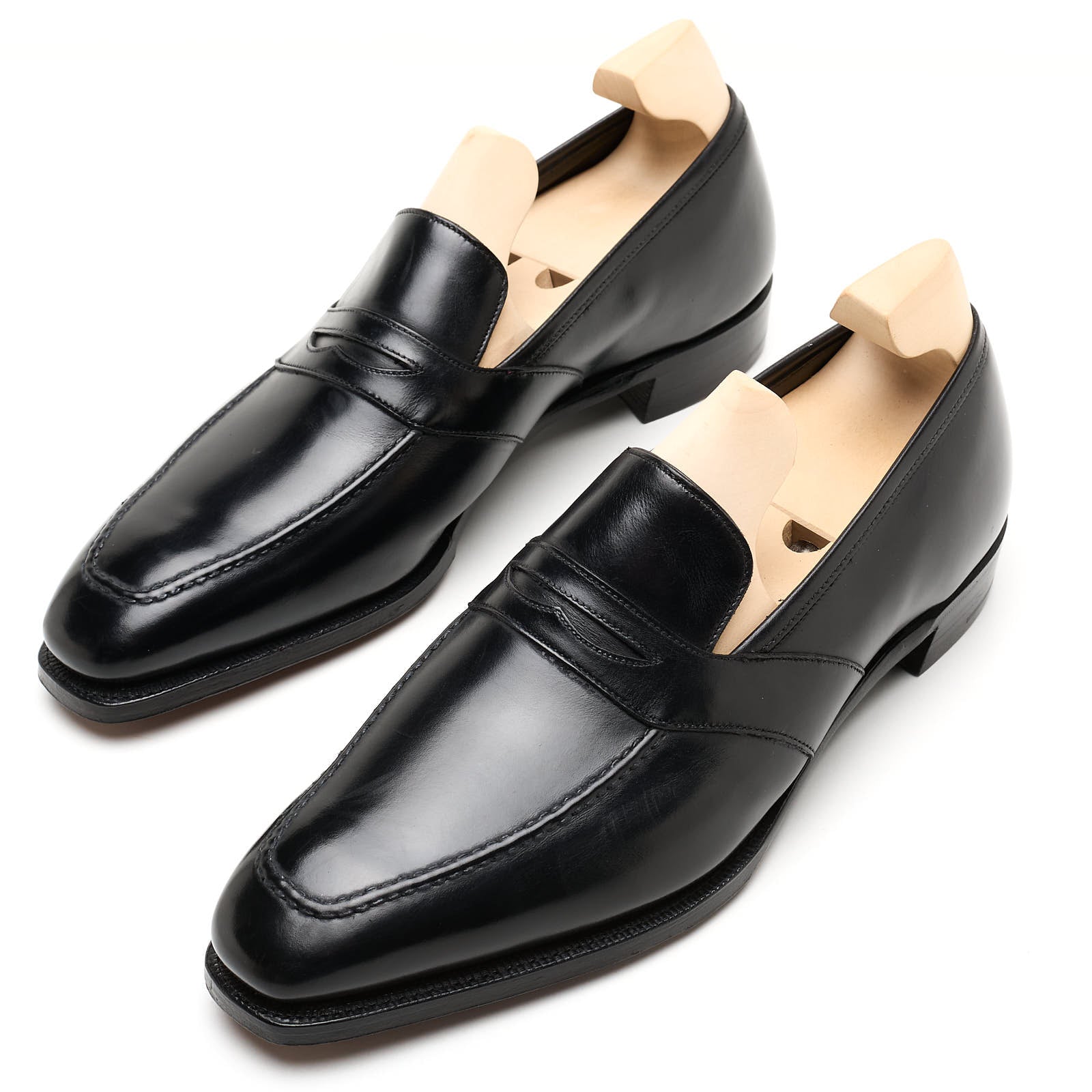 GEORGE CLEVERLEY "Bradley" Black Leather Loafers Dress Shoes UK 7.5 NEW US 8
