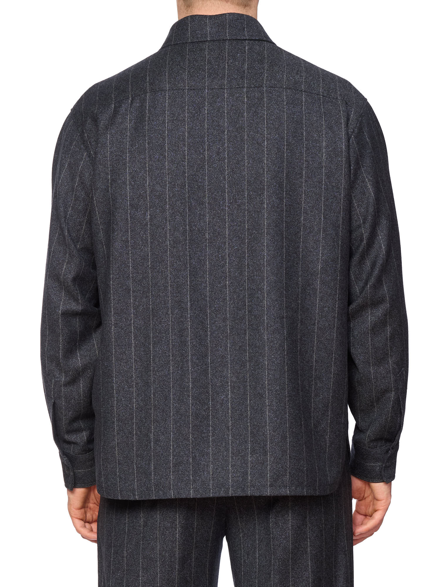 GIORGIO ARMANI Black Label Gray Chalk Stripe Virgin Wool Suit EU 50R NEW US 40R