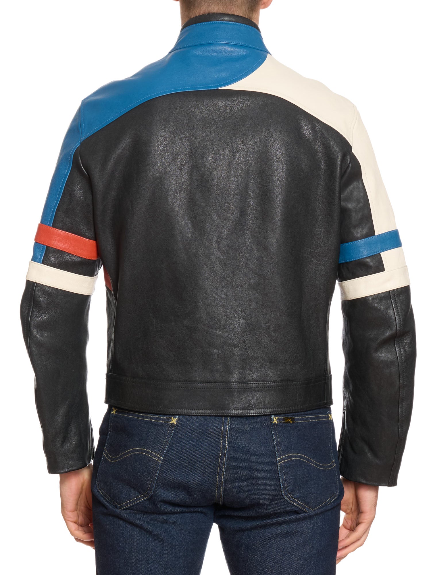 GIVENCHY Paris Lightning Bolt Biker Motorcycle Leather Jacket