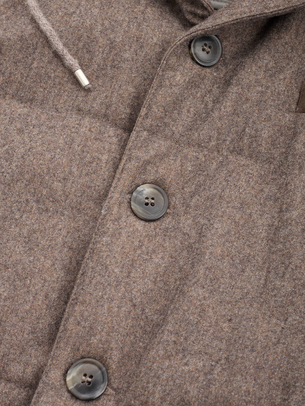 GRAN SASSO Sartorial Super Geelong Wool Flannel Hooded Jacket