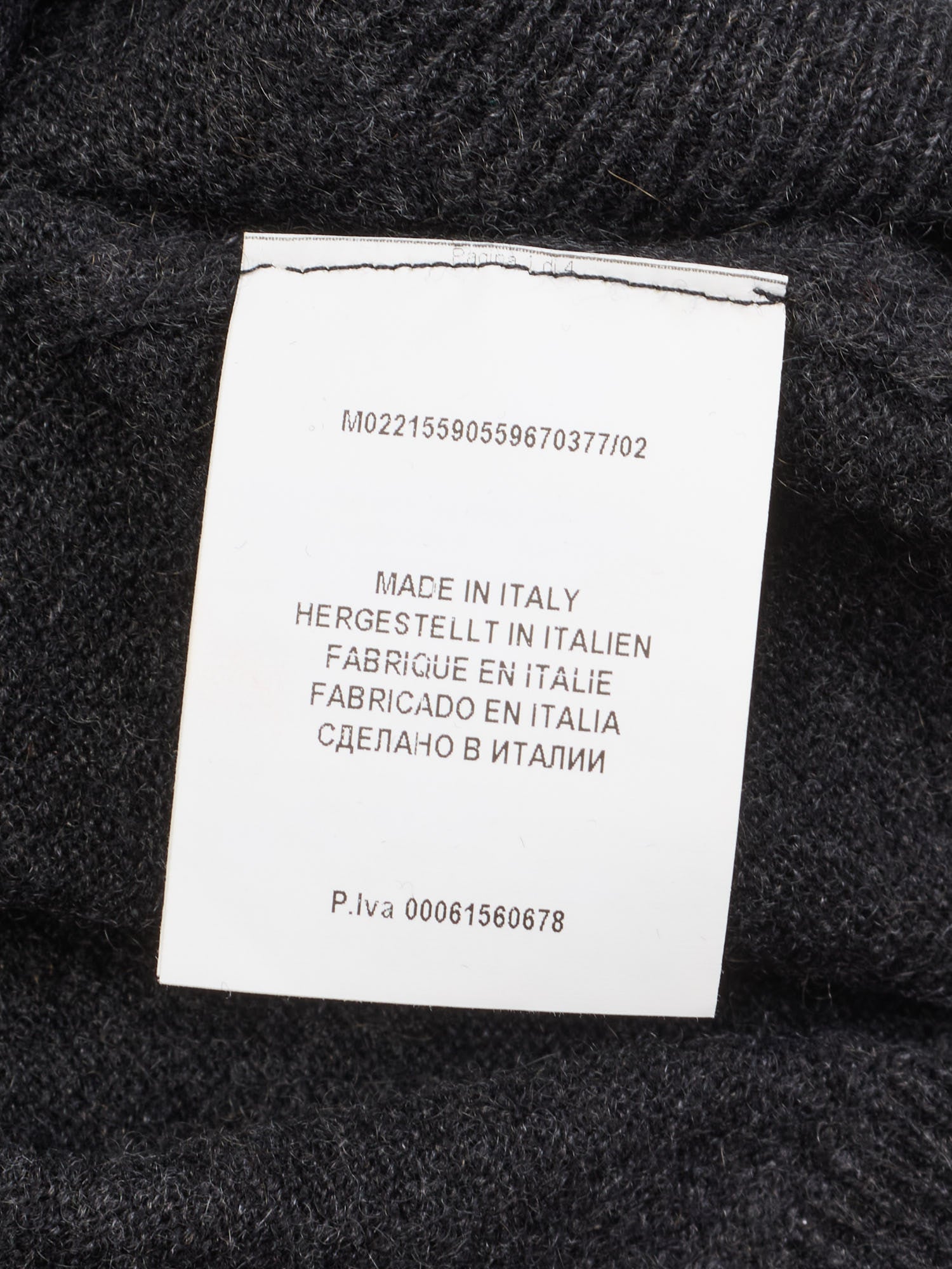 GRAN SASSO for VANNUCCI Gray Cashmere Knit Crewneck Sweater