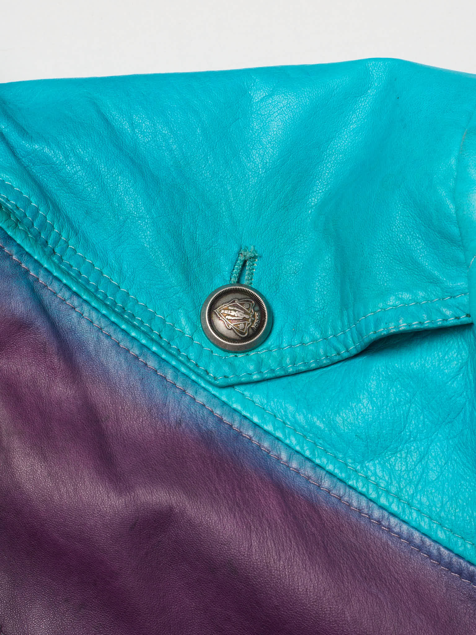 GUCCI SS09 Gradient Leather Biker Jacket By Frida Gianni Multicolor