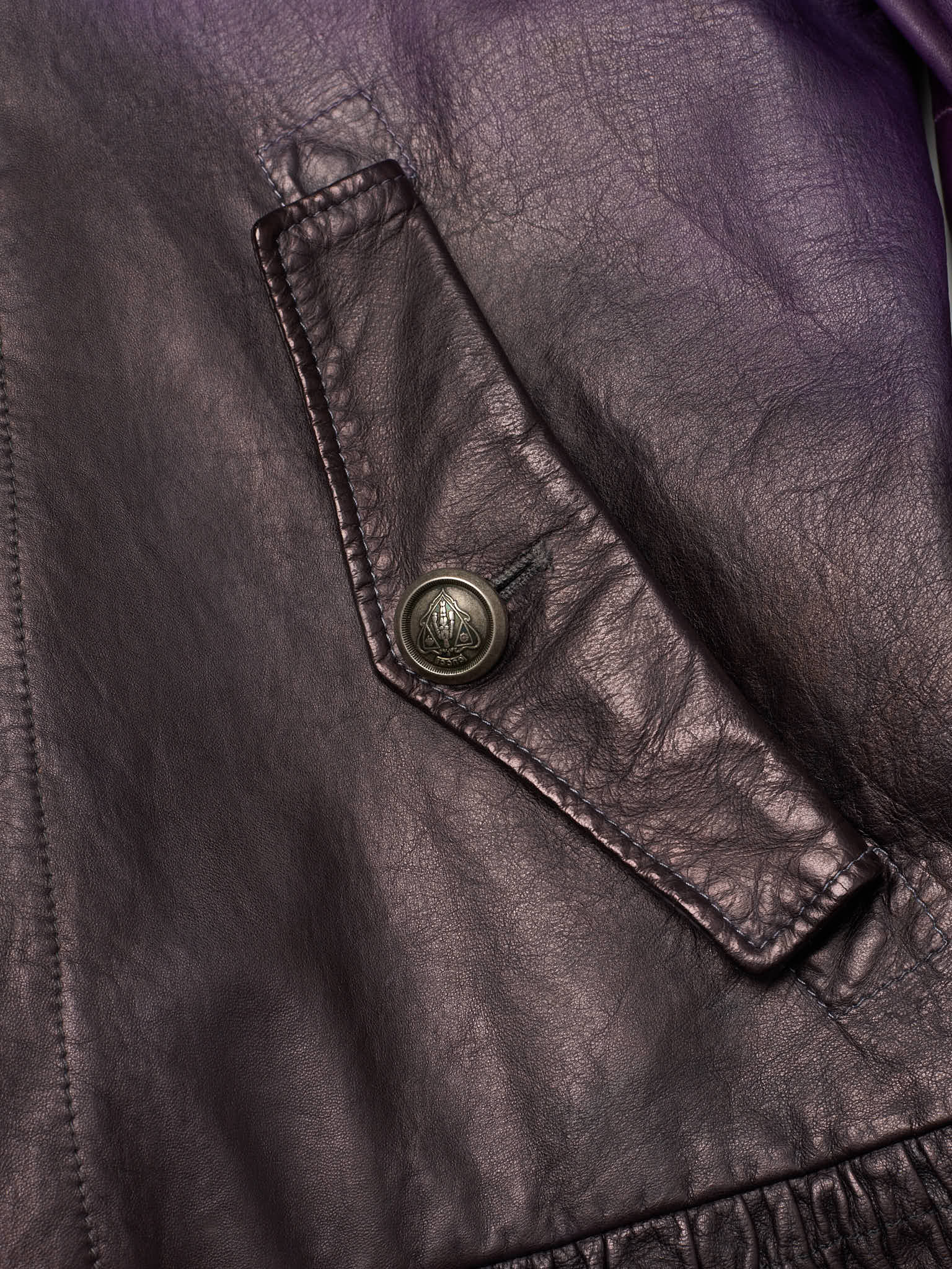 GUCCI SS09 Gradient Leather Biker Jacket By Frida Gianni Multicolor