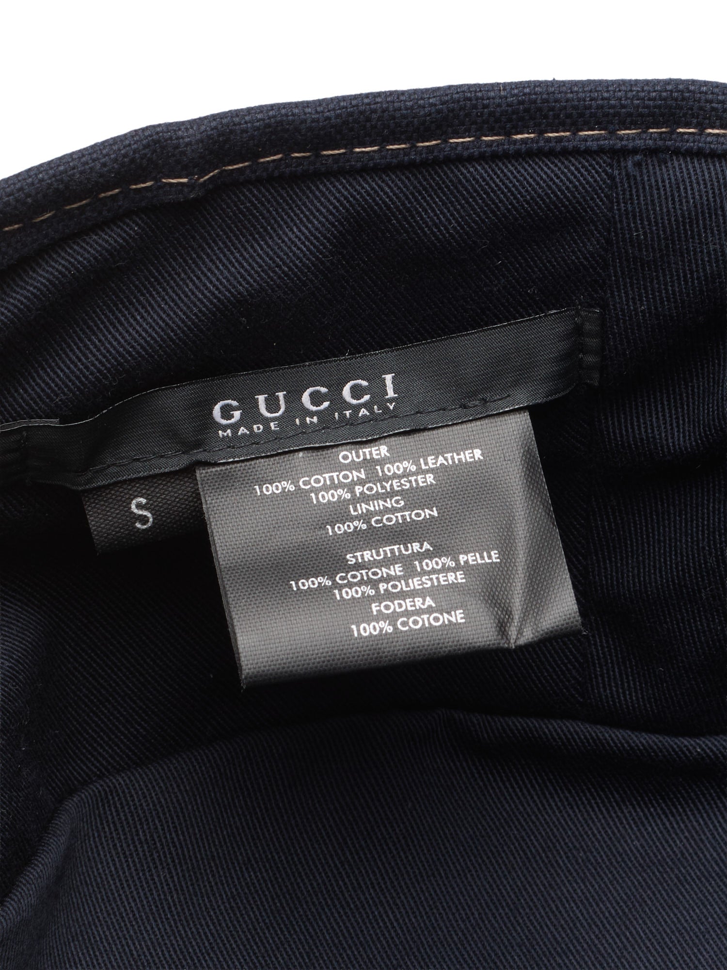 GUCCI Navy Blue Cotton Sailor's Cap Size S