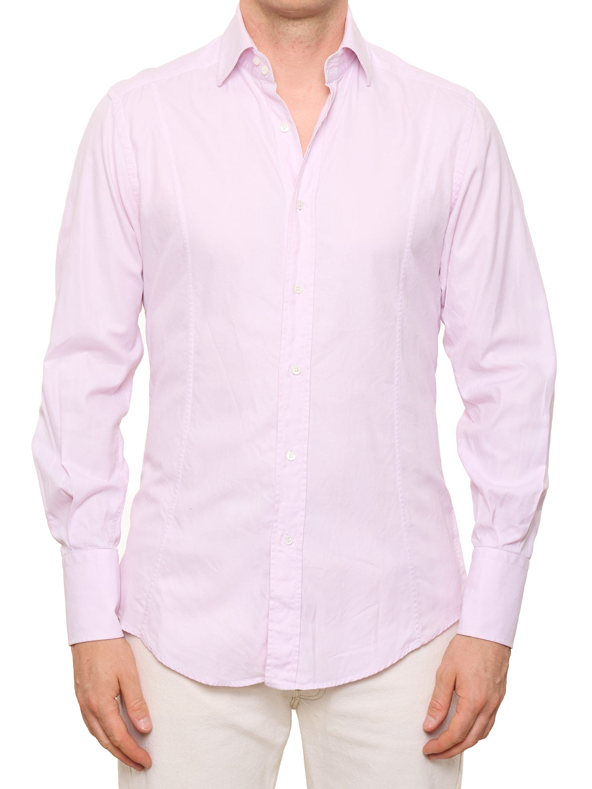 GUCCI Pink Twill Cotton Shirt US 15.75 / EU 40
