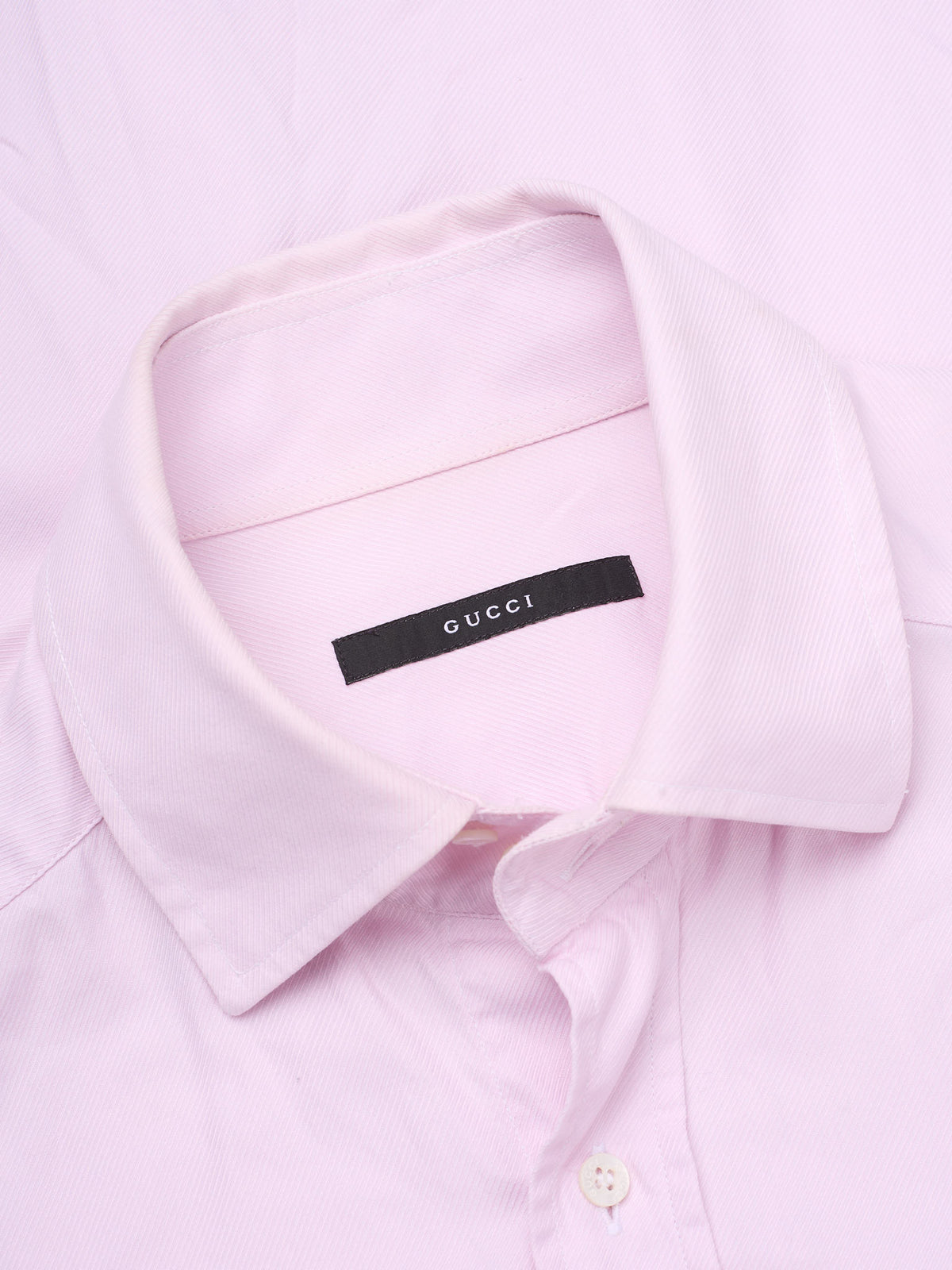 GUCCI Pink Twill Cotton Shirt US 15.75 / EU 40