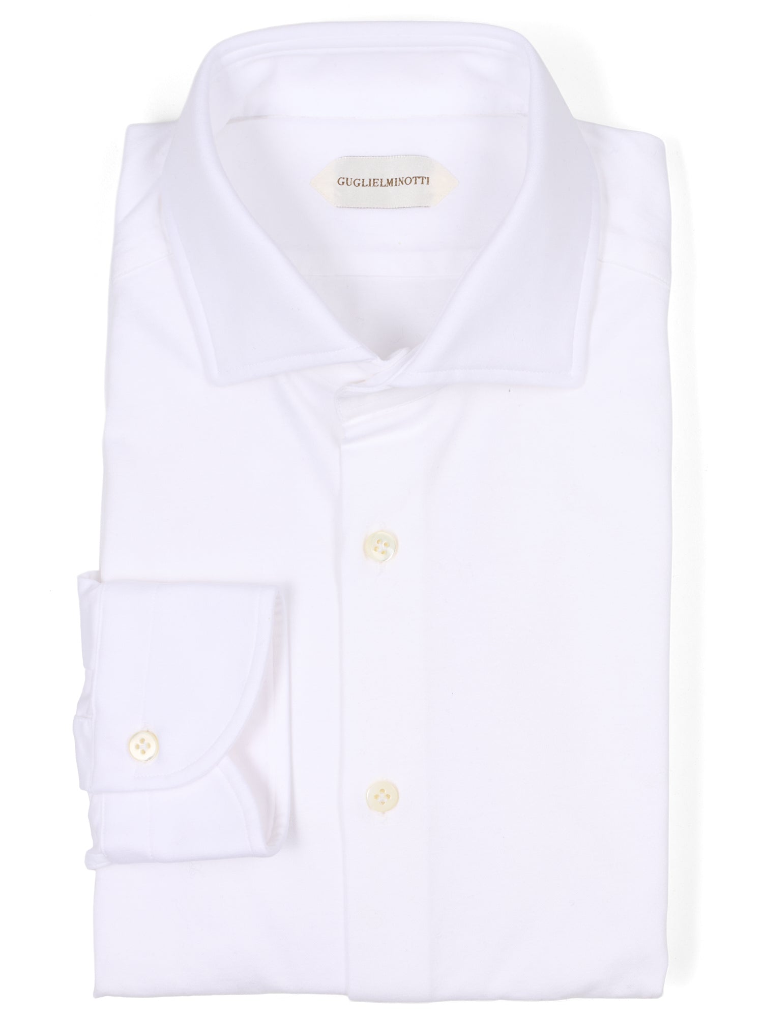 GUGLIELMINOTTI Milano White Cotton Dress Shirt EU 43 NEW US 17