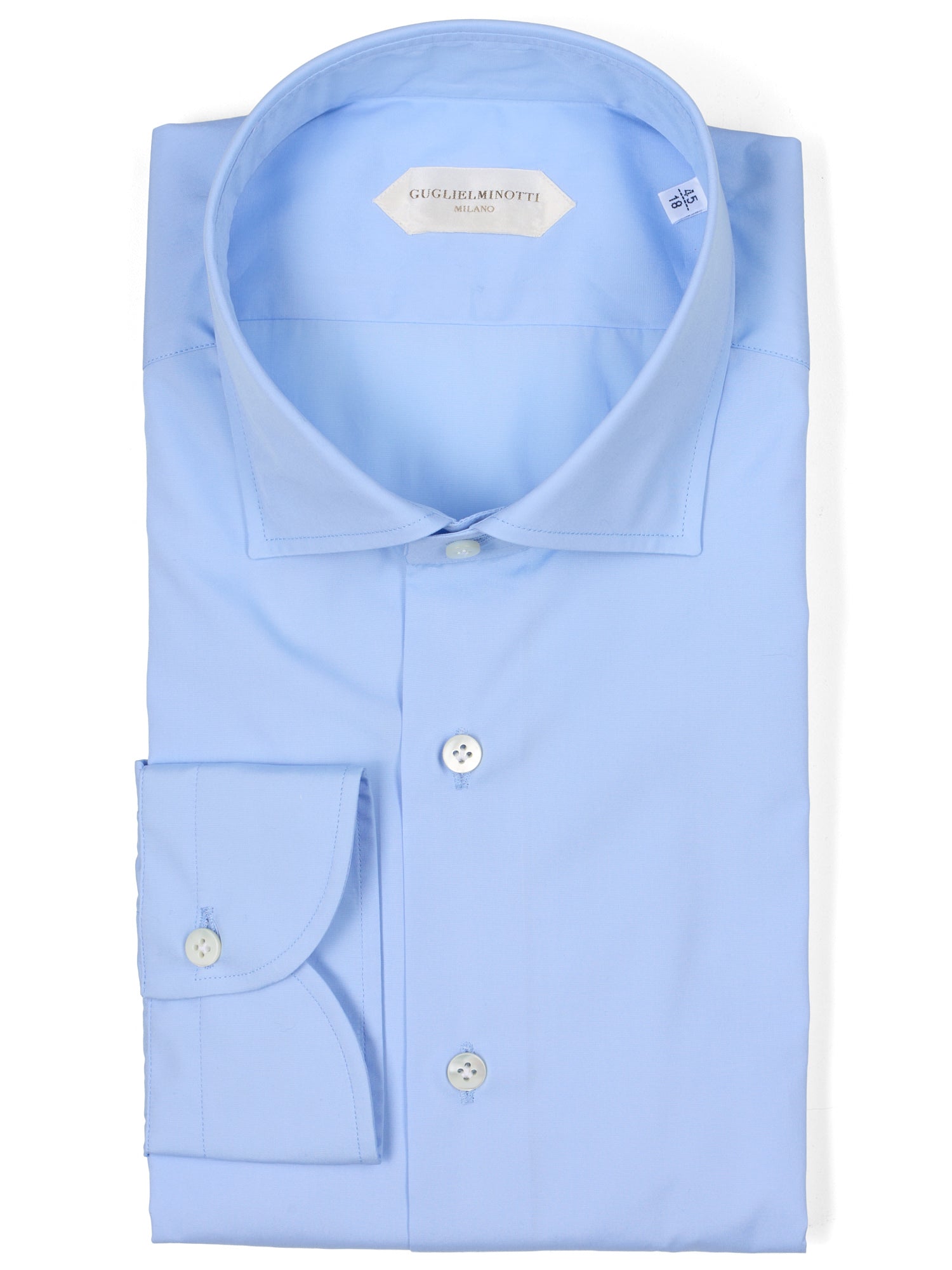 GUGLIELMINOTTI Sky Blue Cotton Dress Shirt