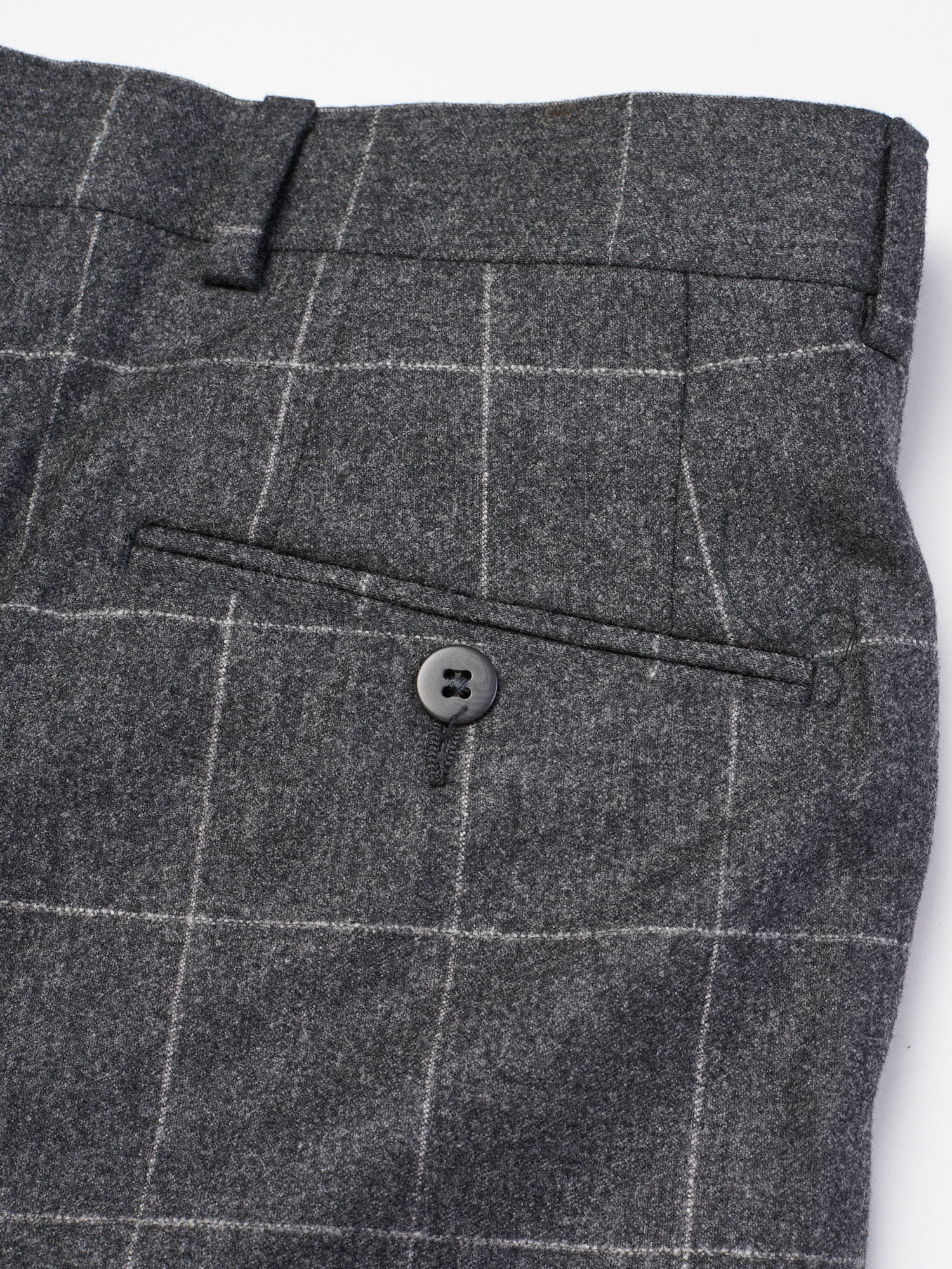 Gray Handmade Windowpane Wool Dress Pants Size EU 50 NEW US 34