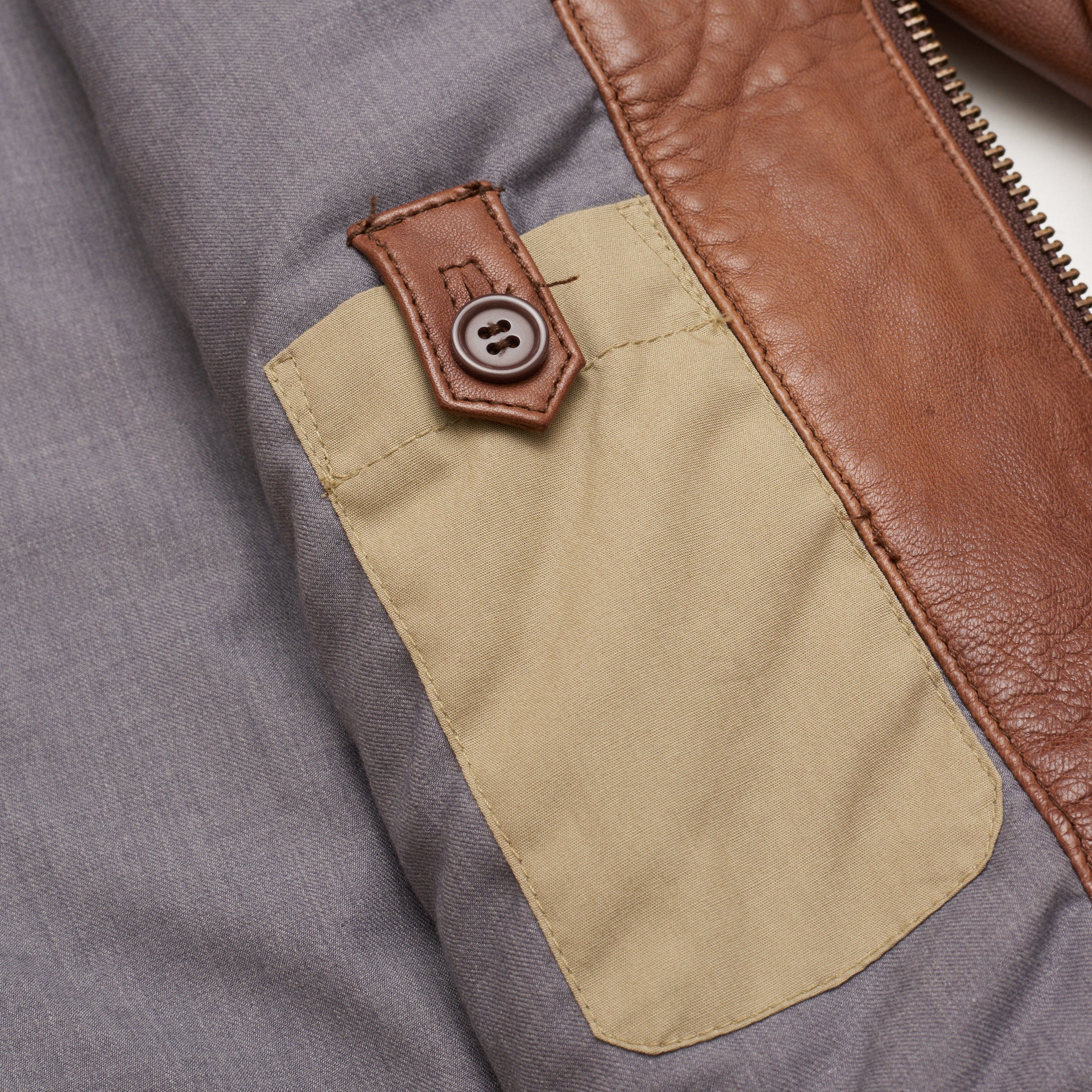 HARTFORD Brown Lamb Nappa Leather Flight Bomber Jacket Size M HARTFORD