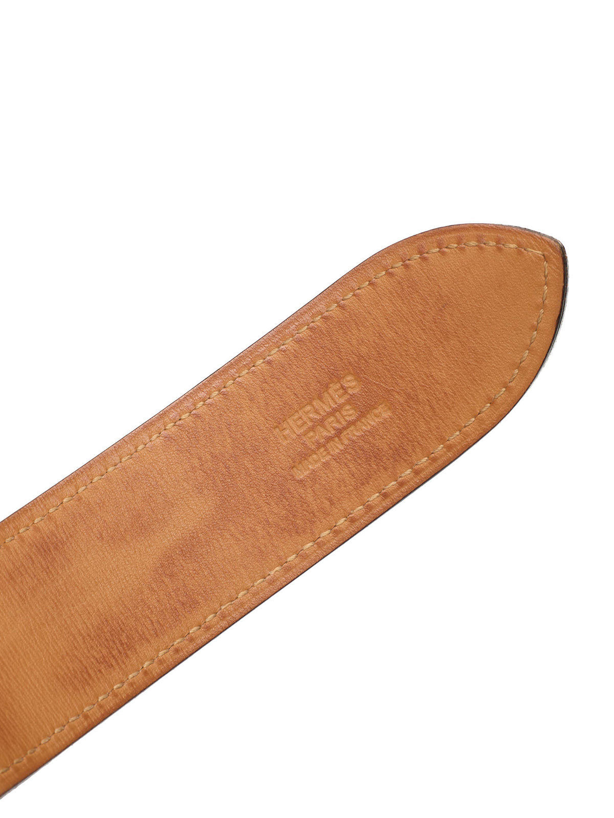 HERMES Paris Etriviere 32 Fawn Color Leather Belt 95cm 38"