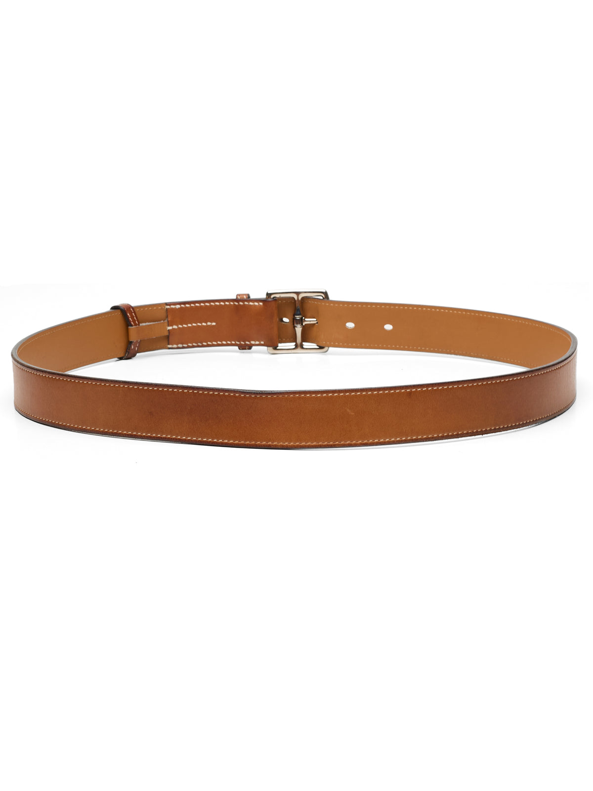 HERMES Paris Etriviere 32 Fawn Color Leather Belt 95cm 38"