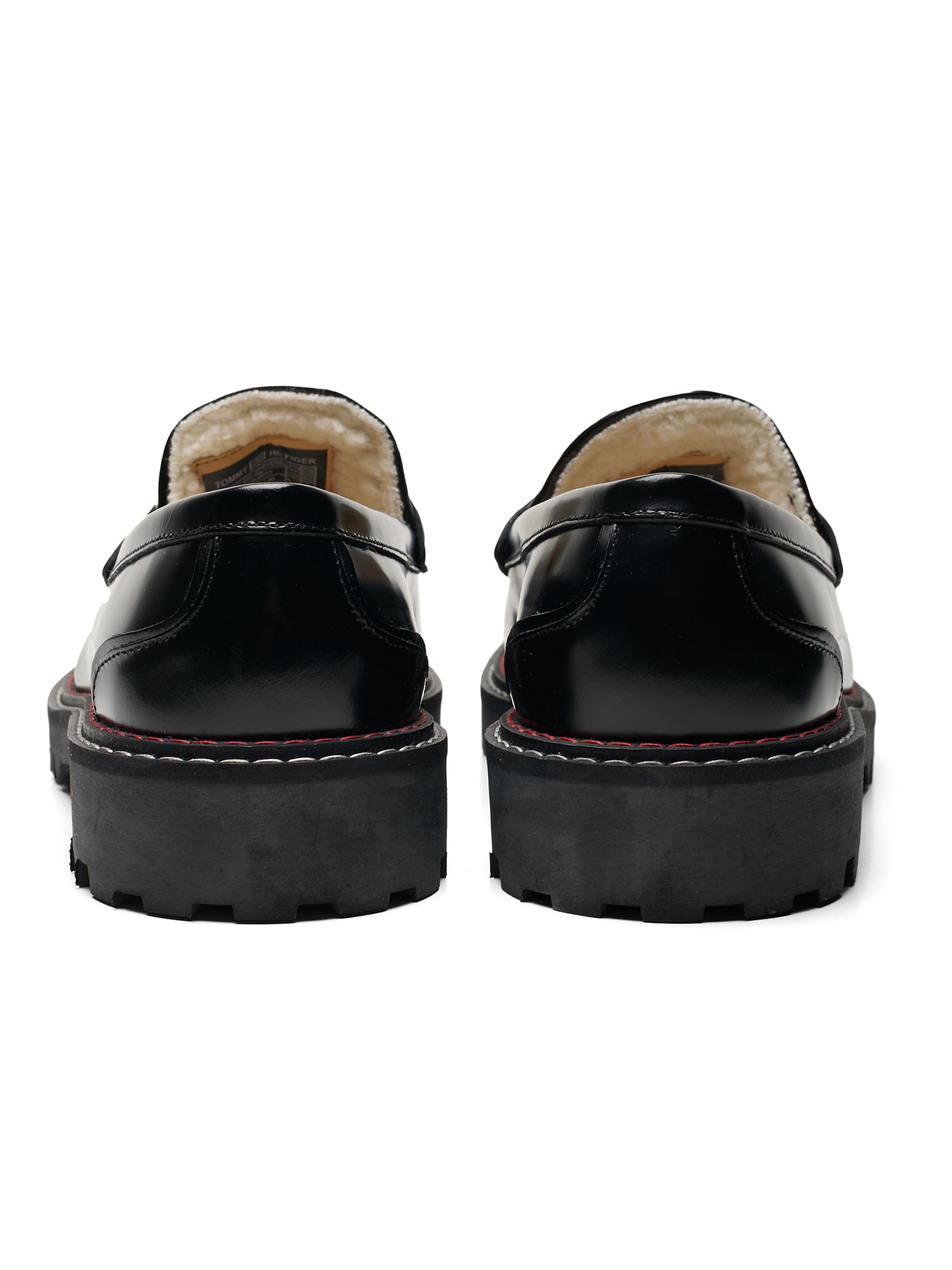 HILFIGER COLLECTION Black Leather Penny Loafers EU 40 NEW US 7.5 Unisex