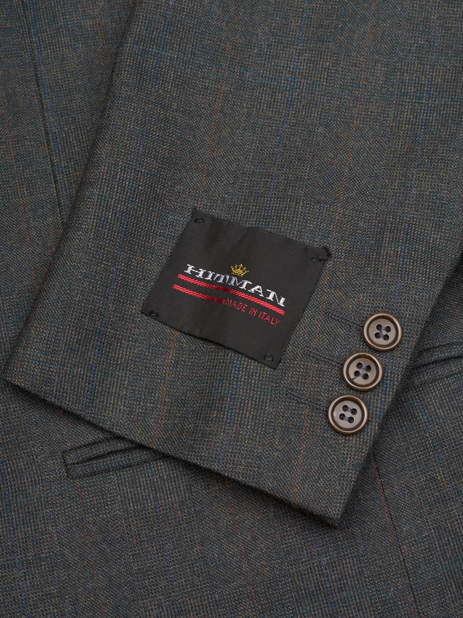Hitman by Cerruti Dark Green Prince of Wales Wool Suit