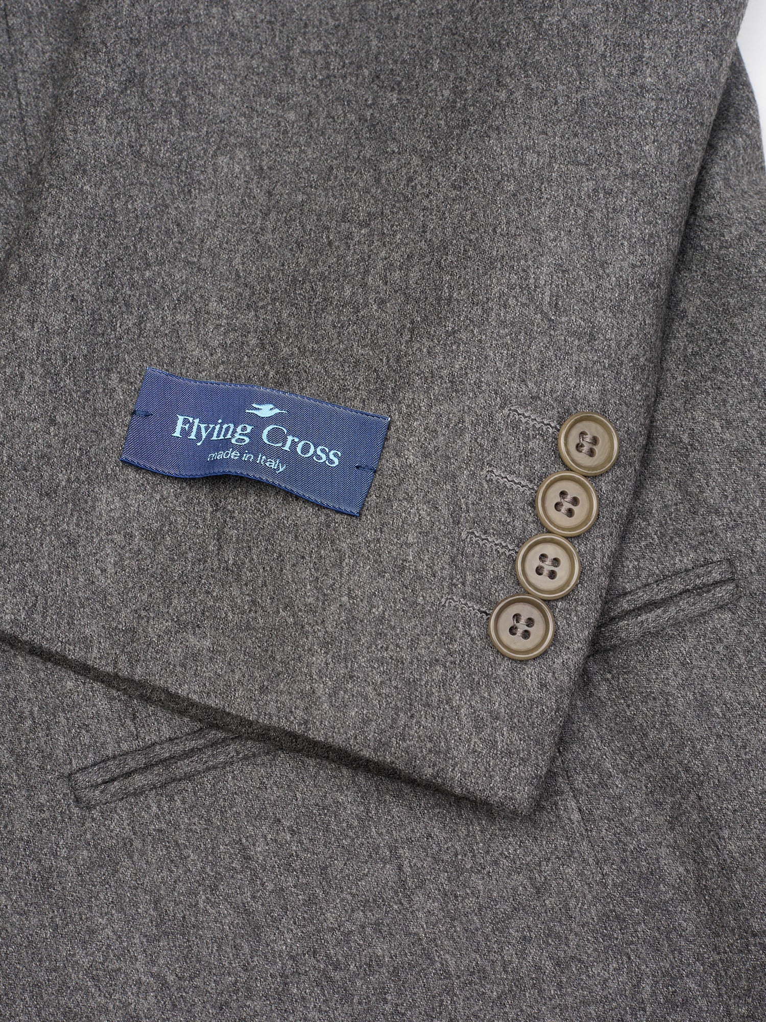 CERRUTI for Sir Wilson Torino Gray Flannel Wool–Cashmere Suit