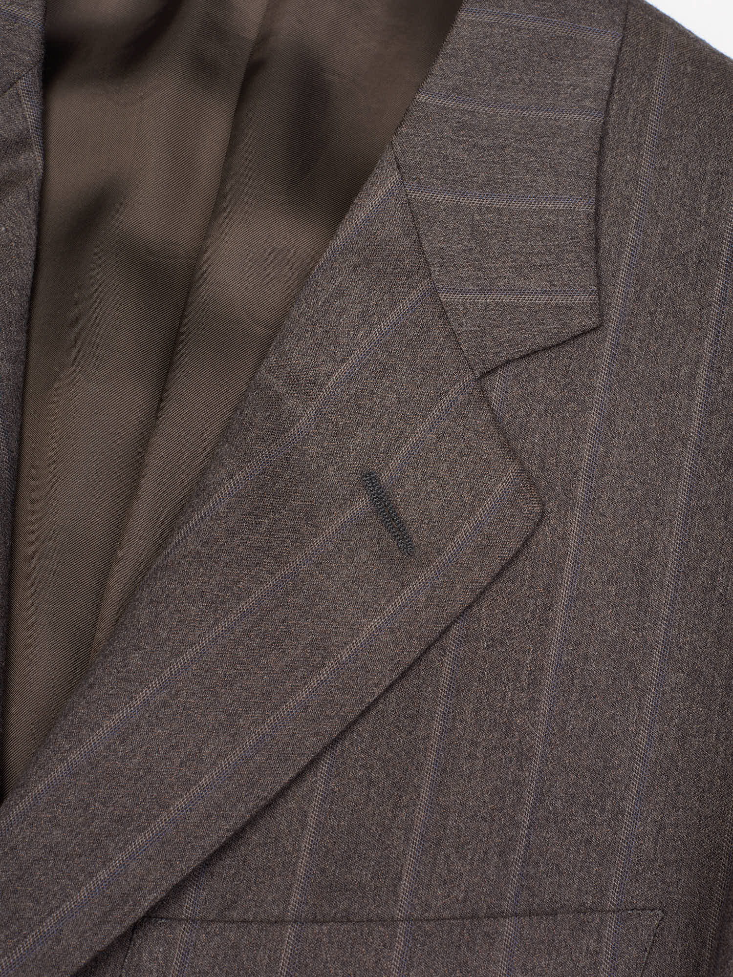 Hitman by Cerruti Brown Striped Wool Business Suit