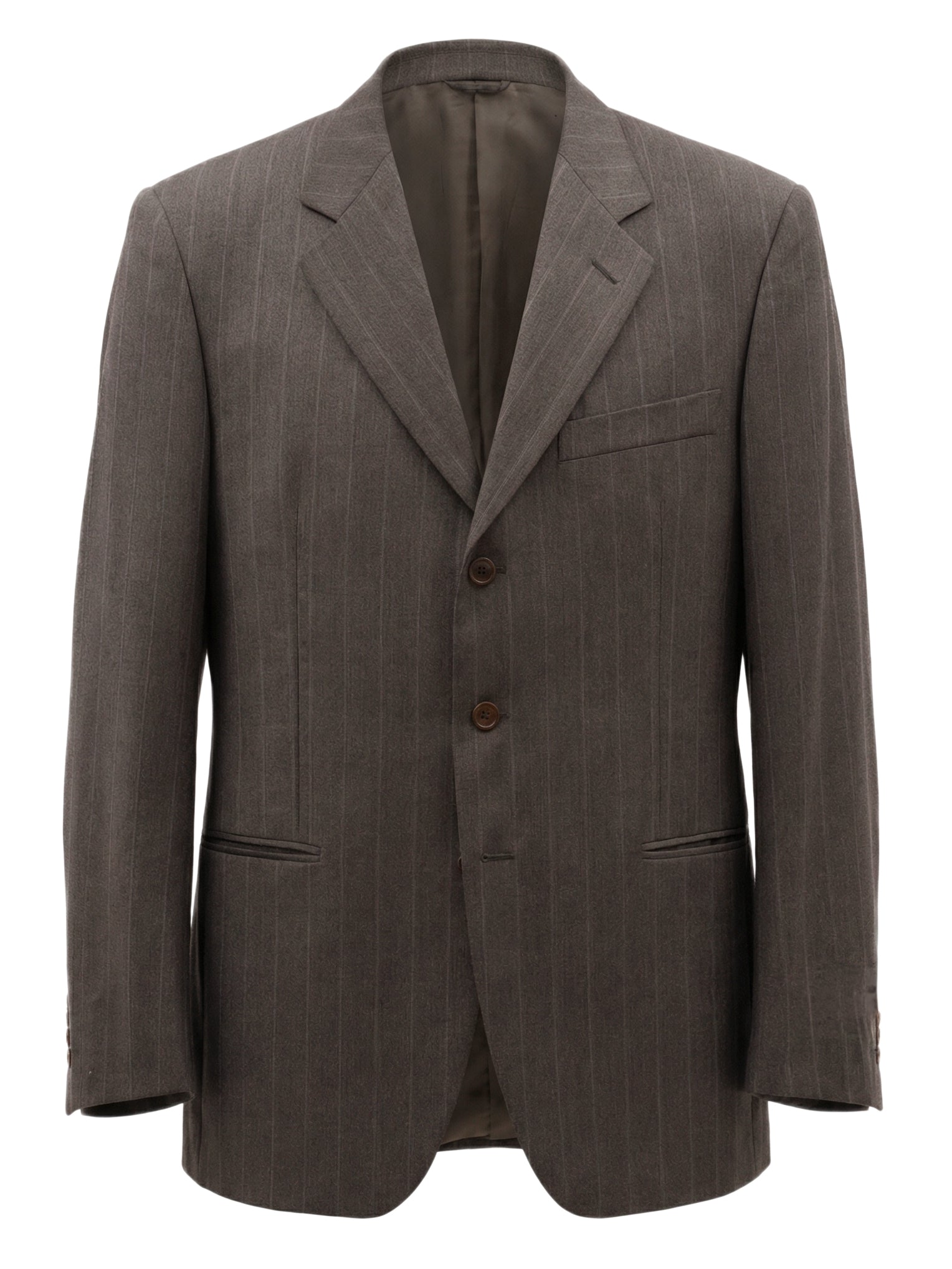 Hitman by Cerruti Brown Striped Wool Business Suit