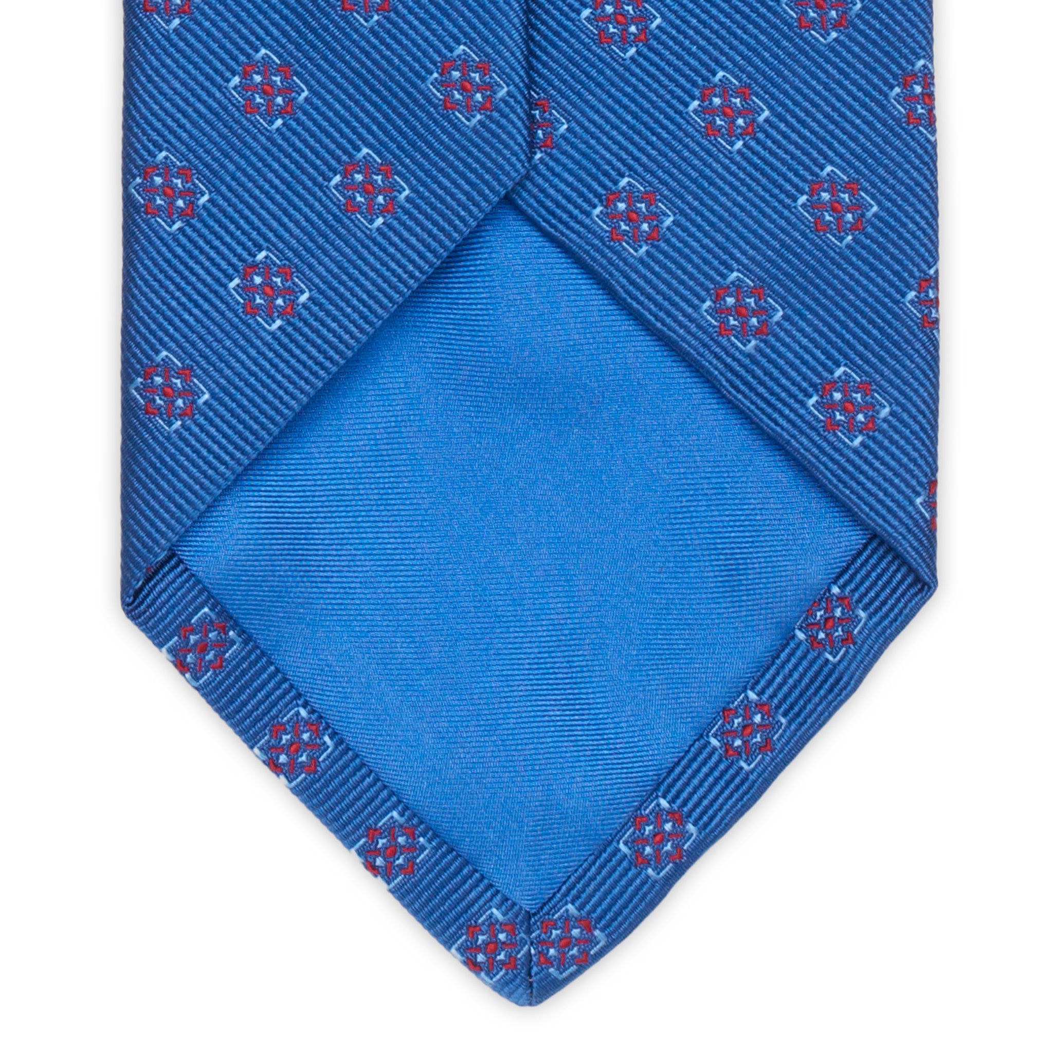 HOLLIDAY & BROWN Handmade Blue Macro-Design Silk Tie NEW HOLLIDAY & BROWN