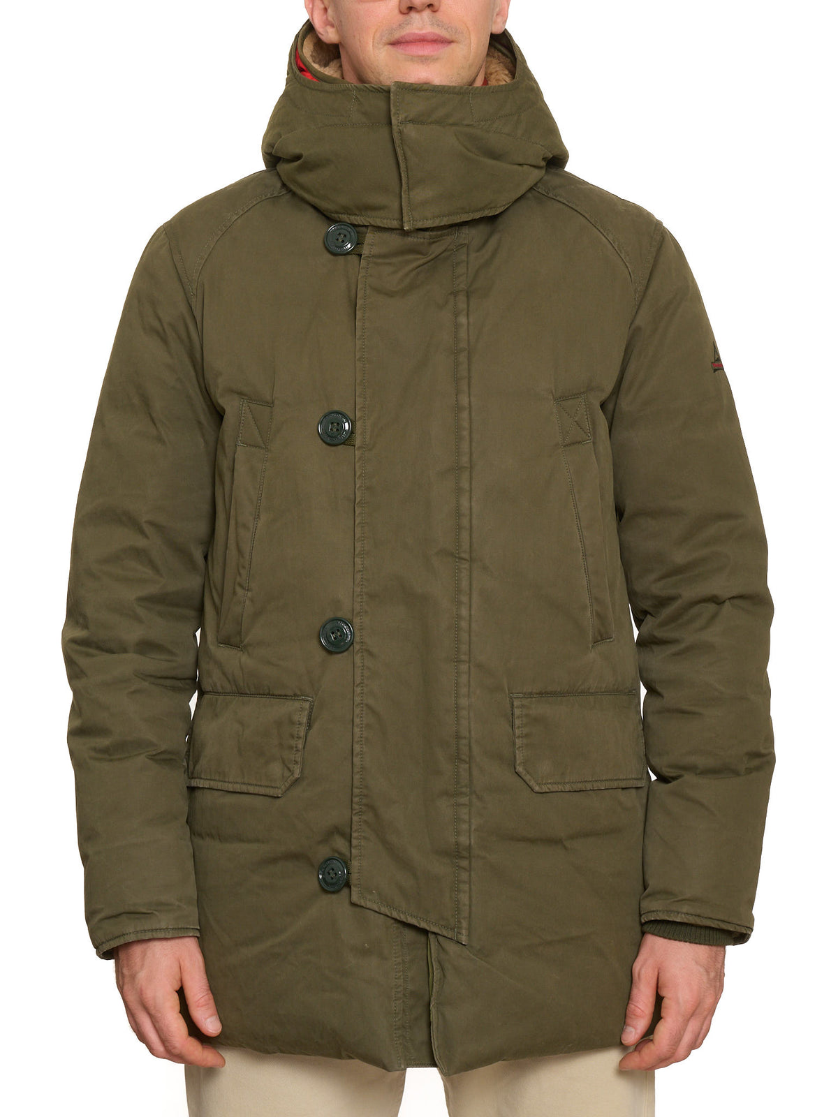 HOLUBAR "Boulder" 70th Anniv Ed Military Green Down Parka Jacket Alpaca Mohair