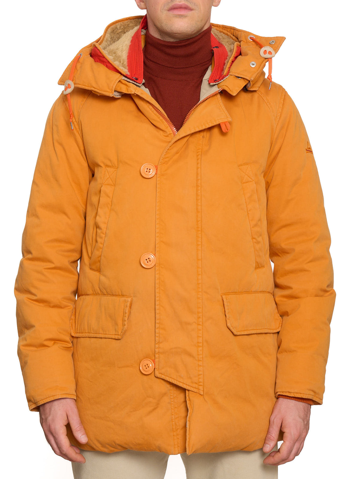 HOLUBAR "Boulder" Orange Cotton Down Filled Parka Jacket Alpaca Parts