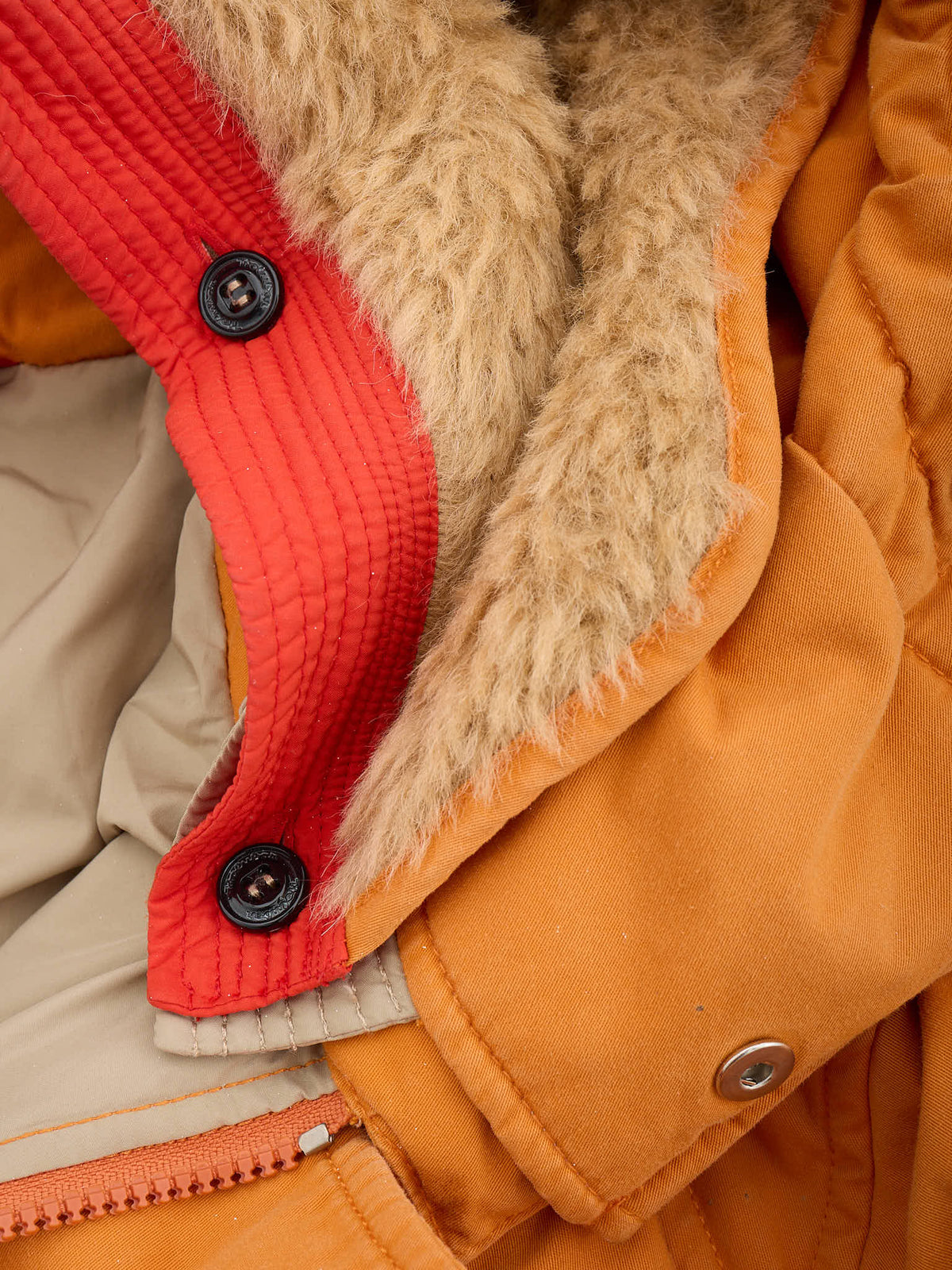HOLUBAR "Boulder" Orange Cotton Down Filled Parka Jacket Alpaca Parts