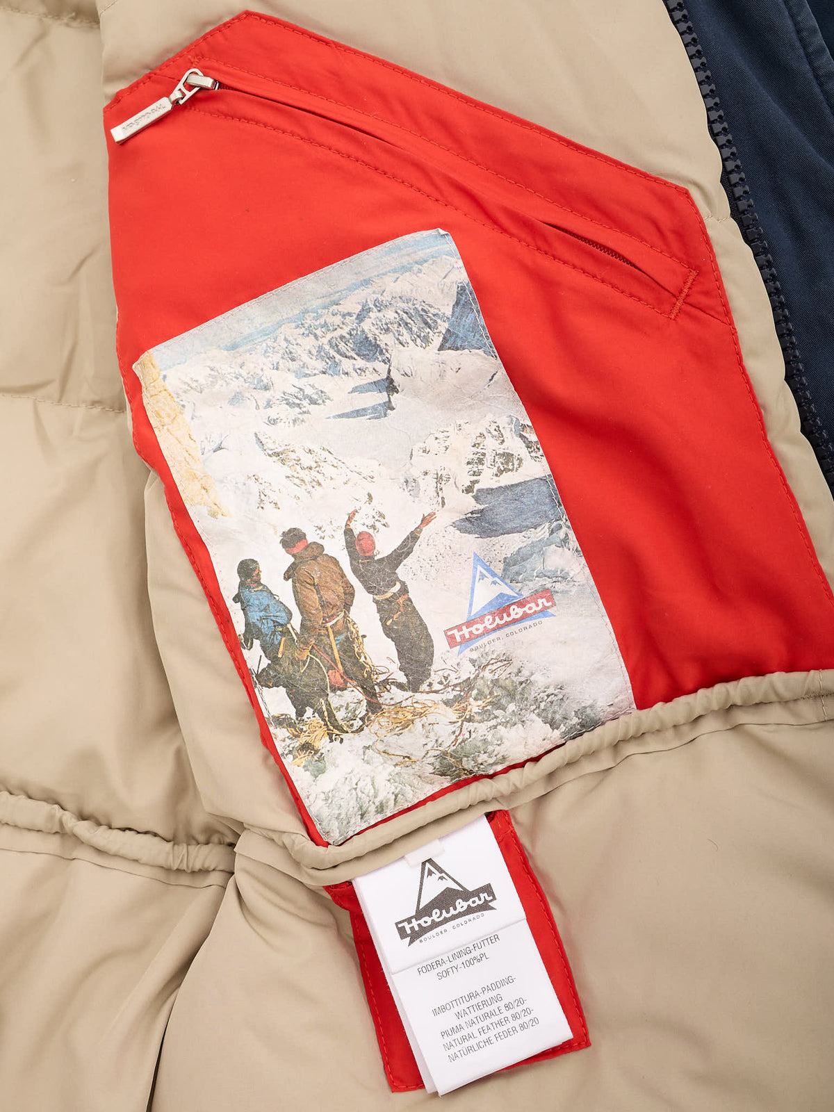 HOLUBAR "Deer Hunter" Navy Blue Cotton Down Filled Parka Jacket