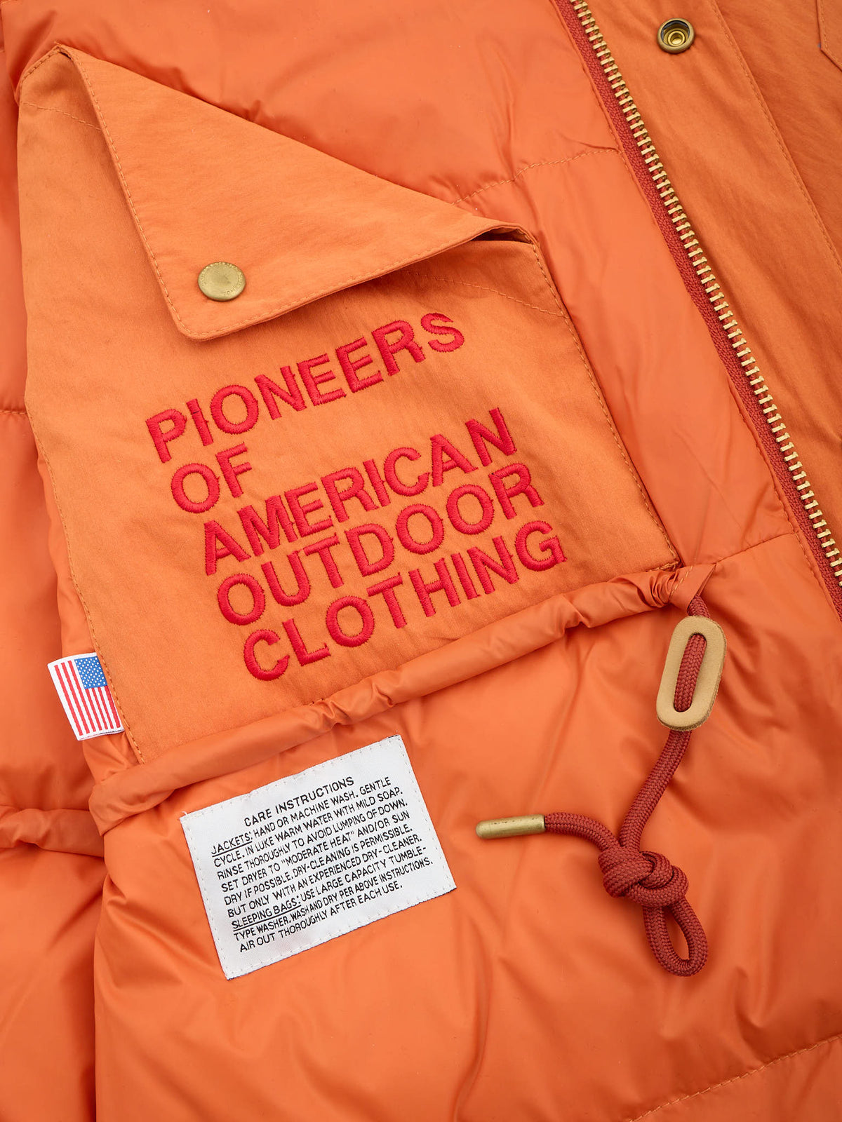 HOLUBAR "Deer Hunter" Orange Cotton Down Filled Parka Jacket NEW