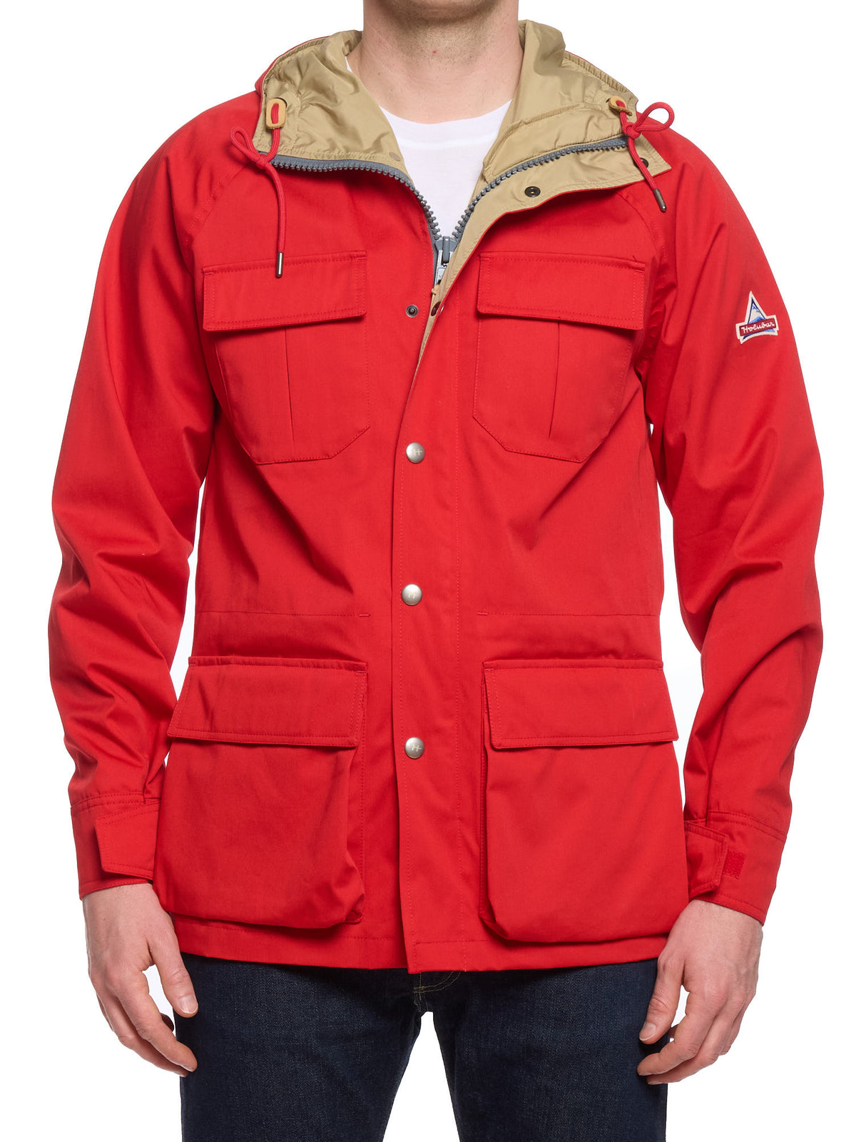 HOLUBAR "Deer Hunter" Red Cotton Hooded Safari Field Jacket