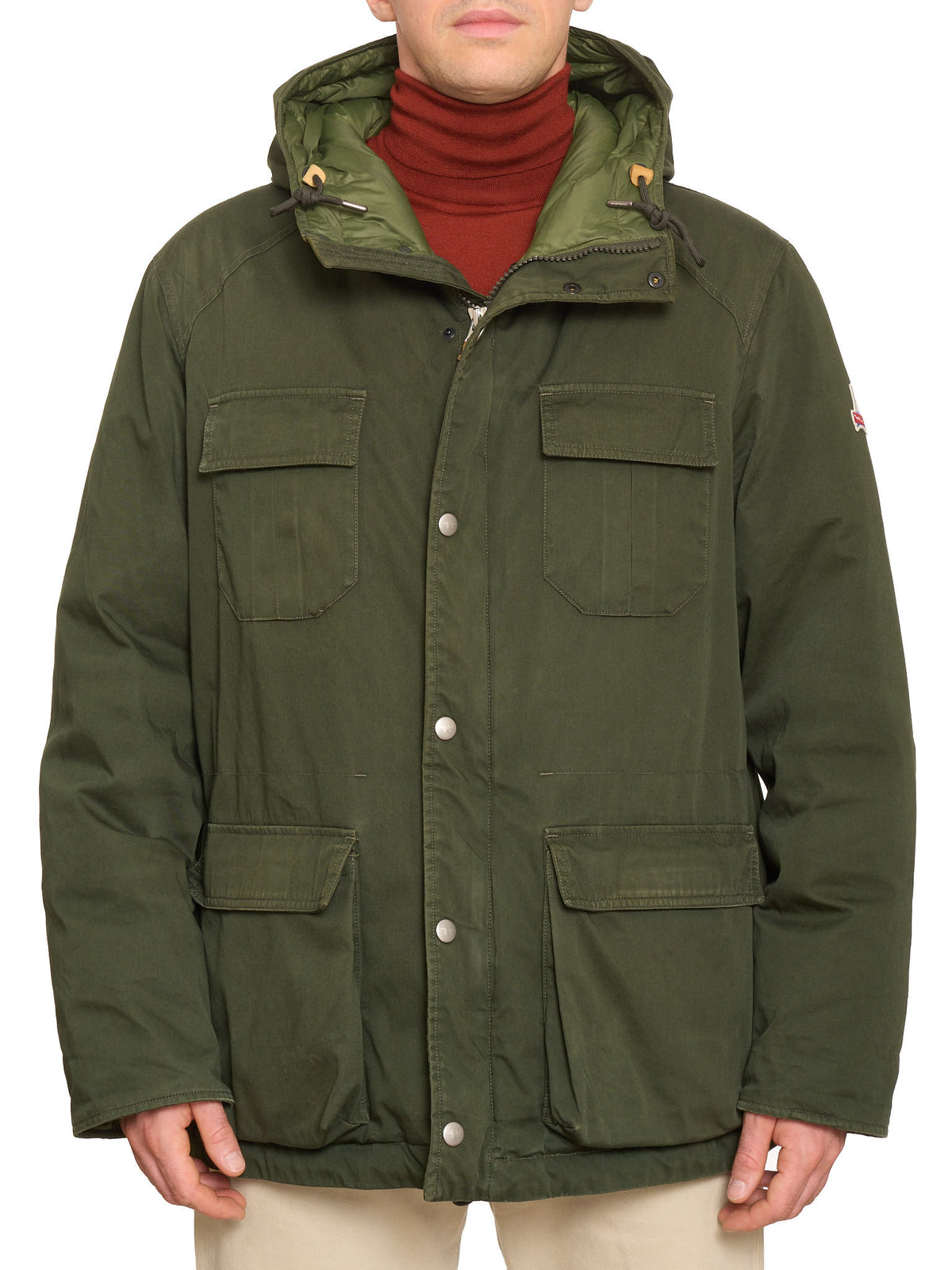 HOLUBAR "North Hunter" Green Cotton Parka Down Filled Parka Jacket Alpaca Mohair Parts