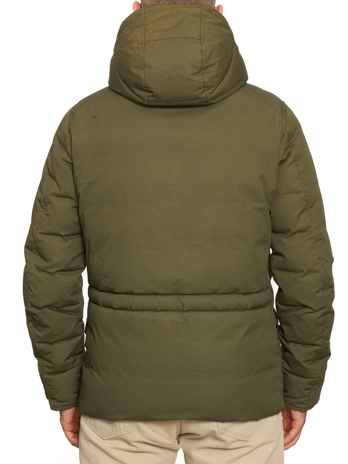 HOLUBAR "Short Boulder" Olive Green Cotton Down Filled Parka Jacket Alpaca Mohair Parts