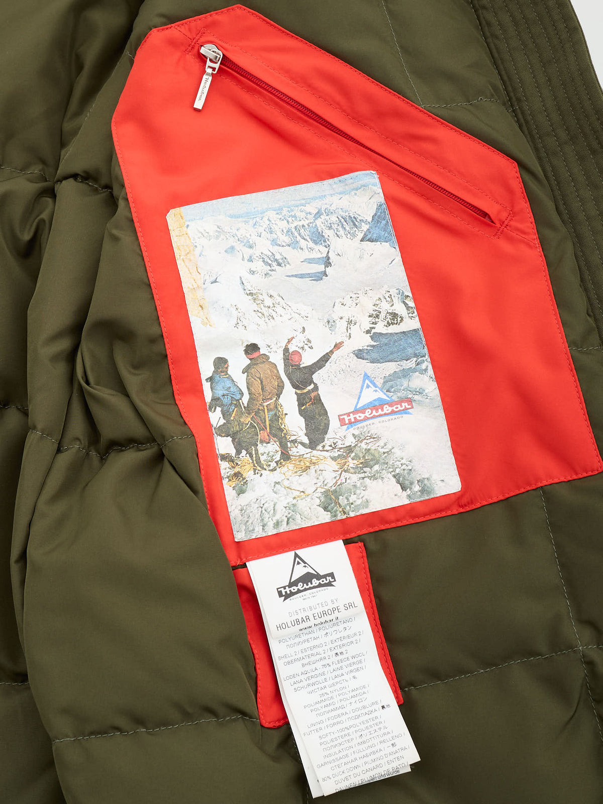 HOLUBAR "New Short Hunter" Green Down Jacket Parka
