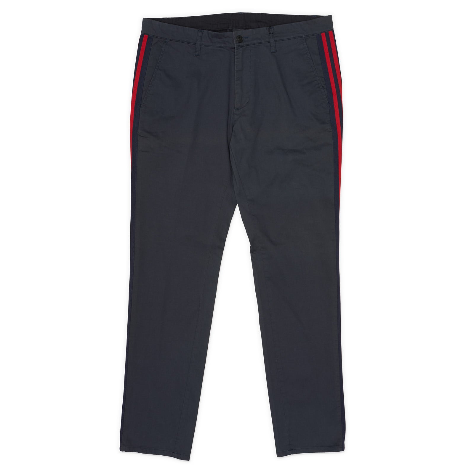 HYDROGEN Navy Blue "Stripes Chinos" Pants New