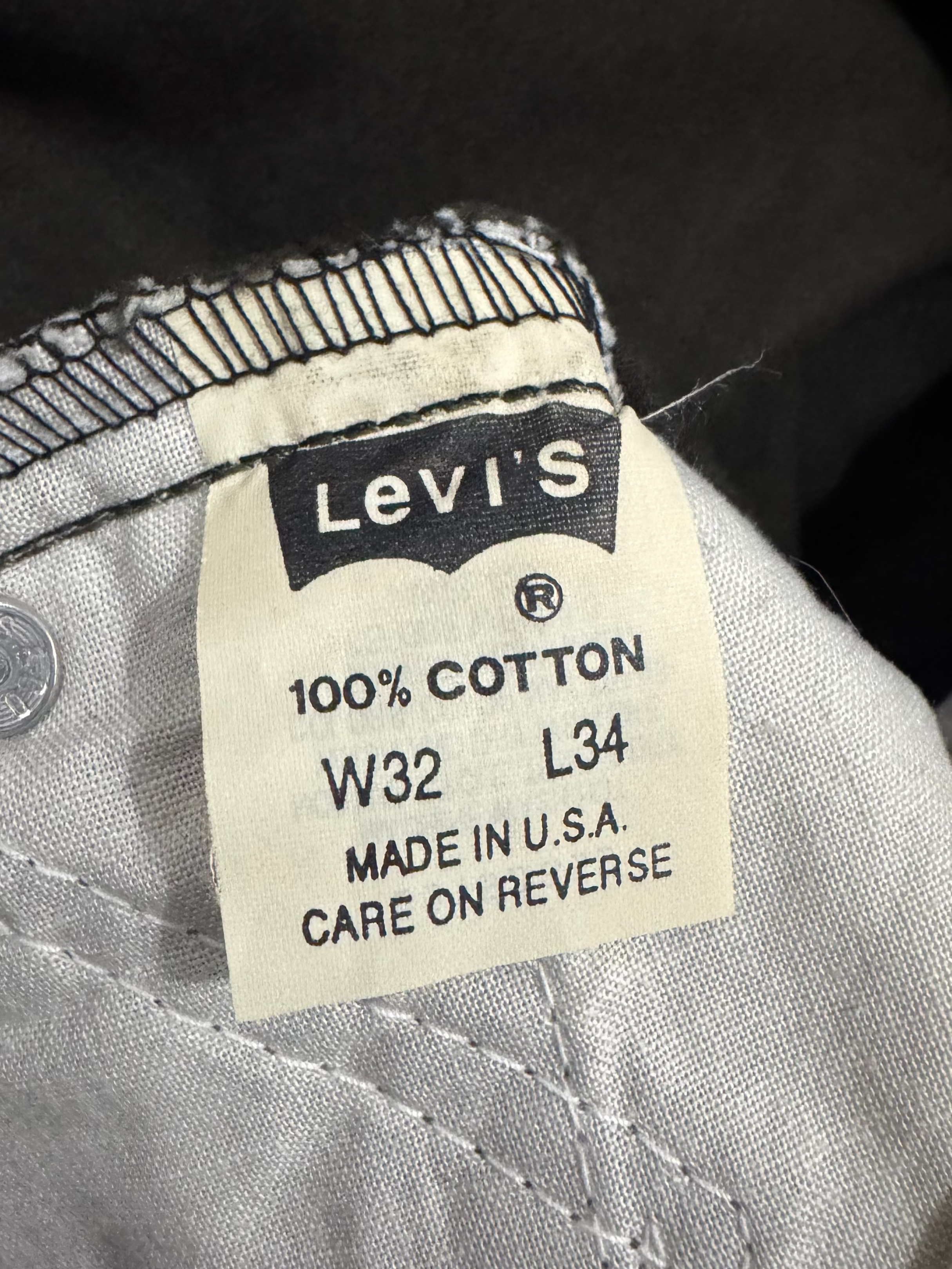 Rare Vintage LEVI'S 501 Olive Green Cotton Jeans Made in USA Deadstock 1990's