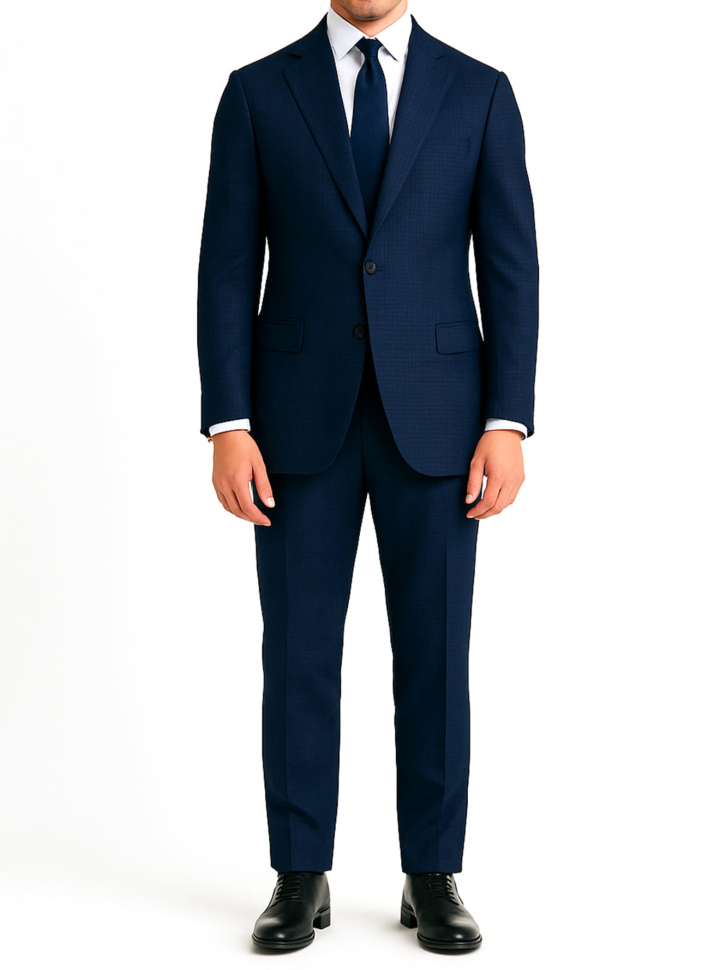 STILE LATINO "Vincenzo" Navy Wool-Cashmere Suit Slim Fit