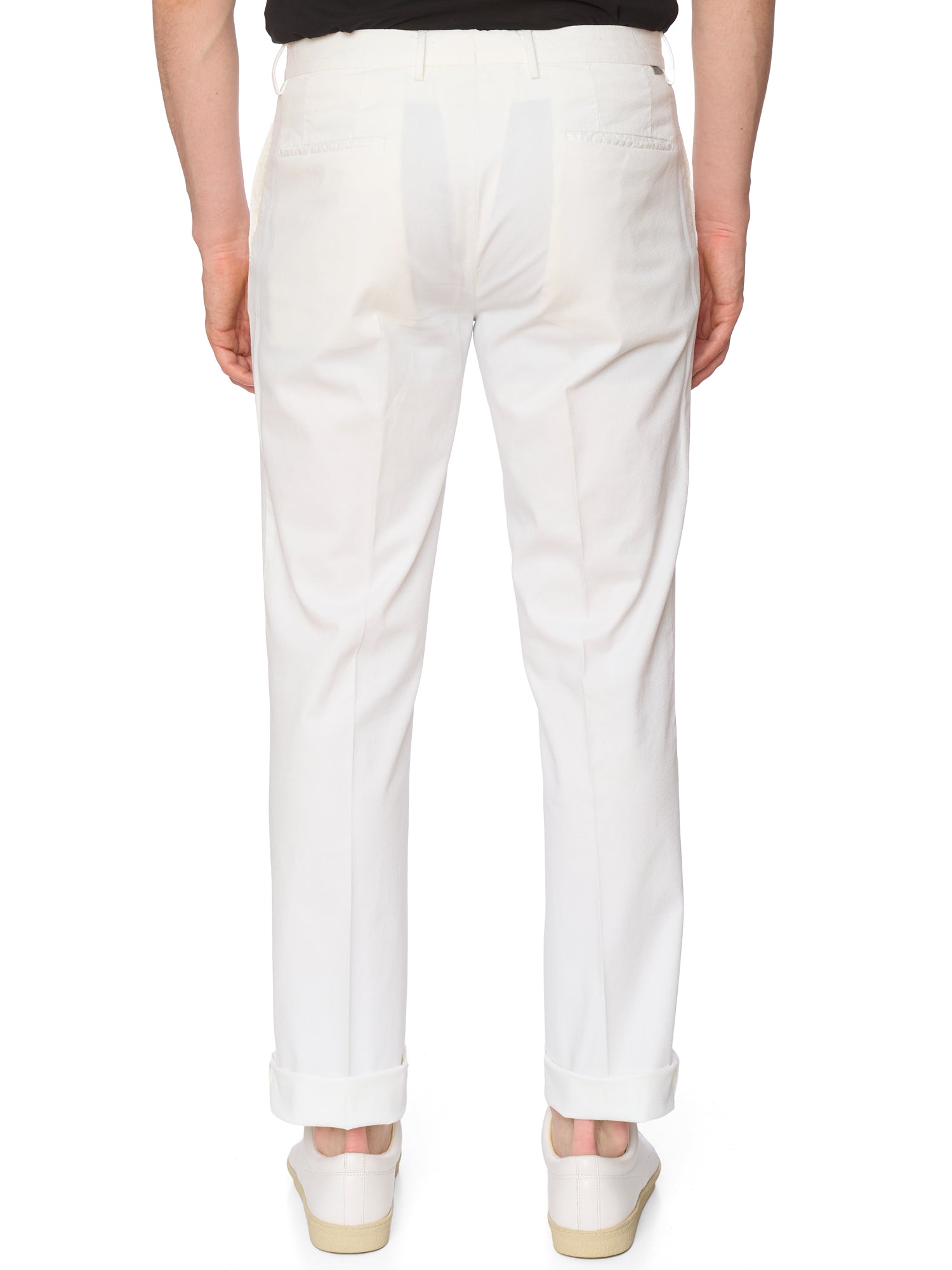 INCOTEX 1.0 White Cotton Slim Fit Chino Pants NEW Size 34