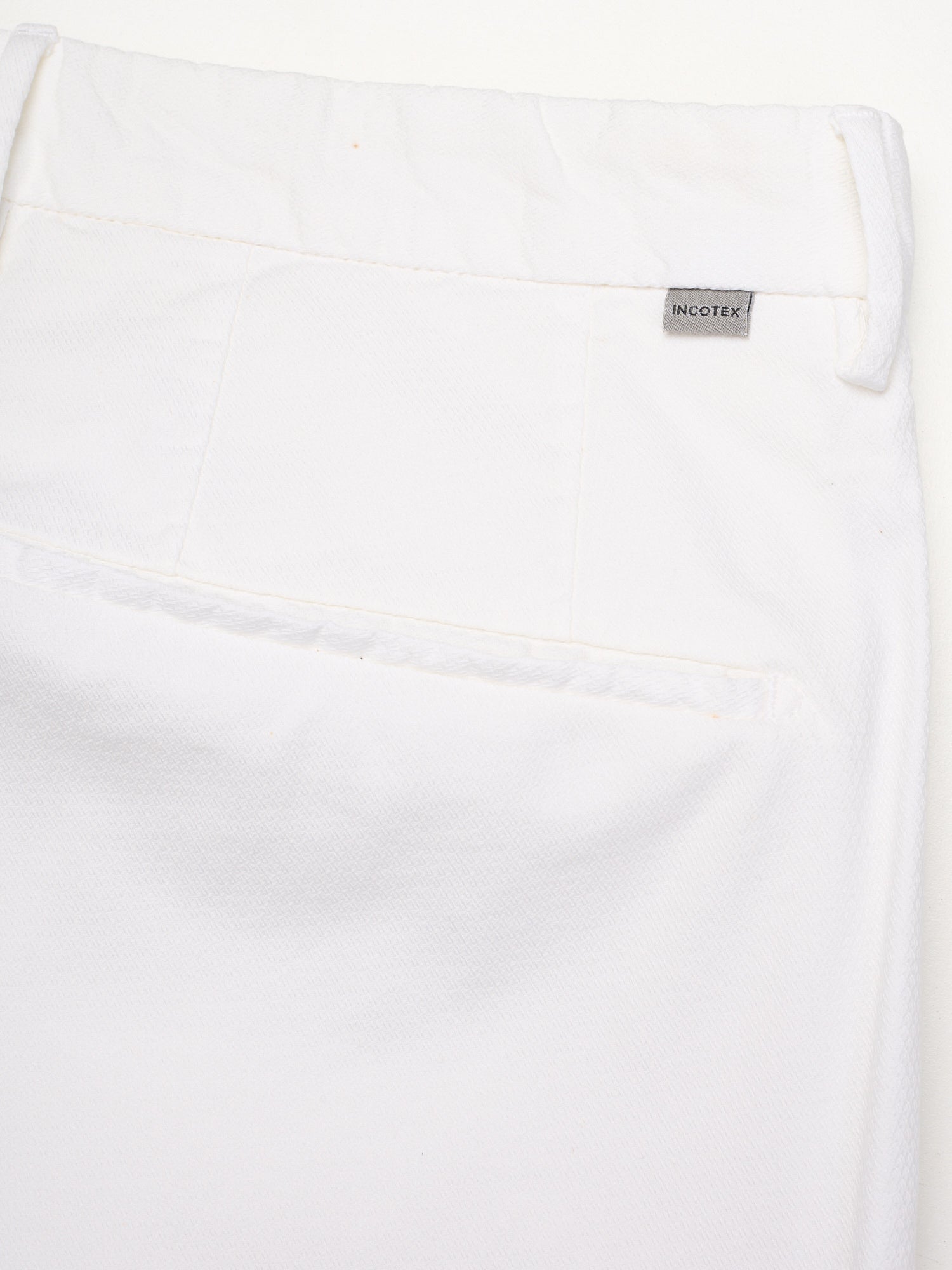 INCOTEX 1.0 White Cotton Slim Fit Chino Pants NEW Size 34