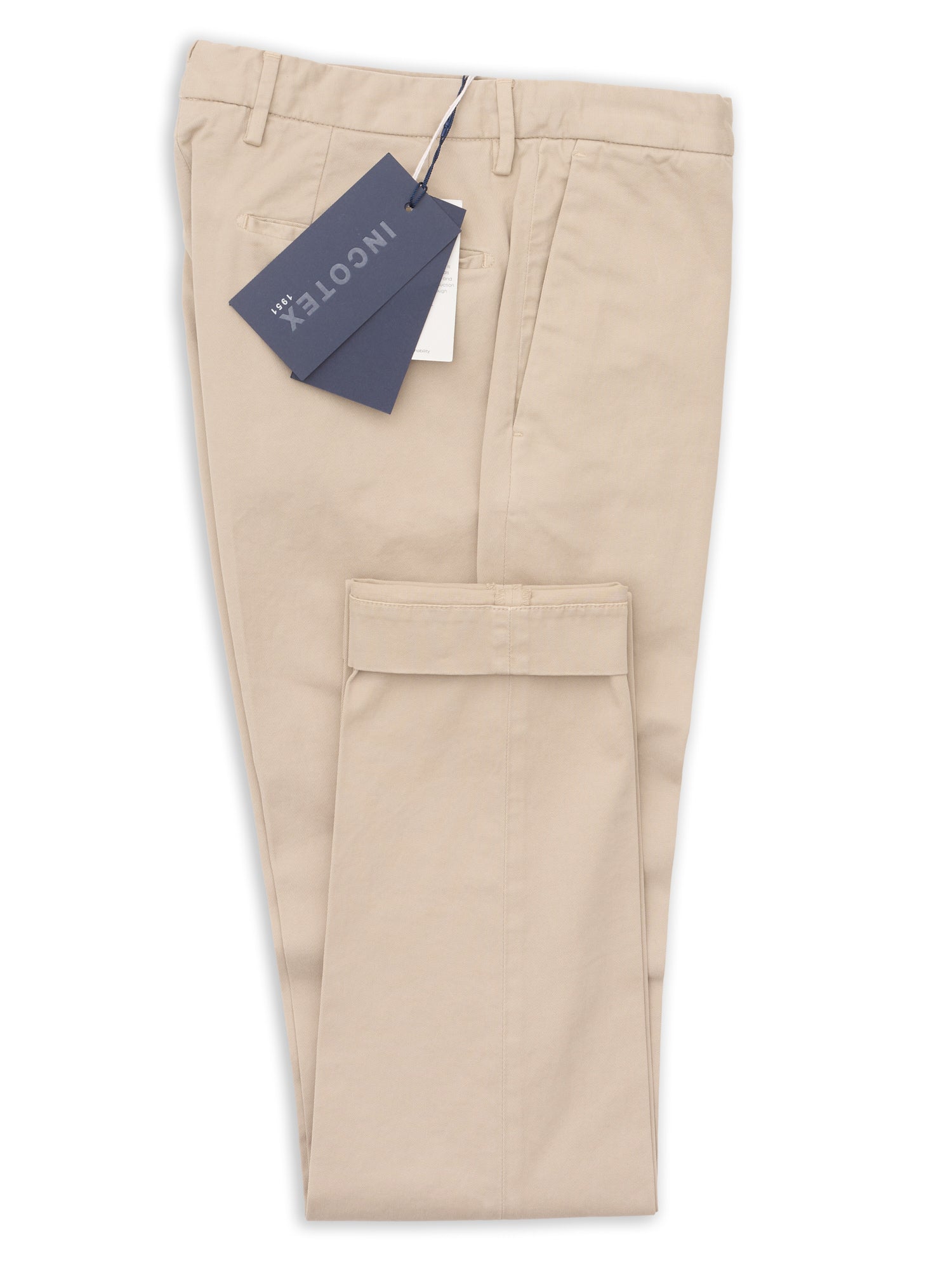 INCOTEX Beige Cotton Tight Fit Comfortchino Pants NEW Size 30