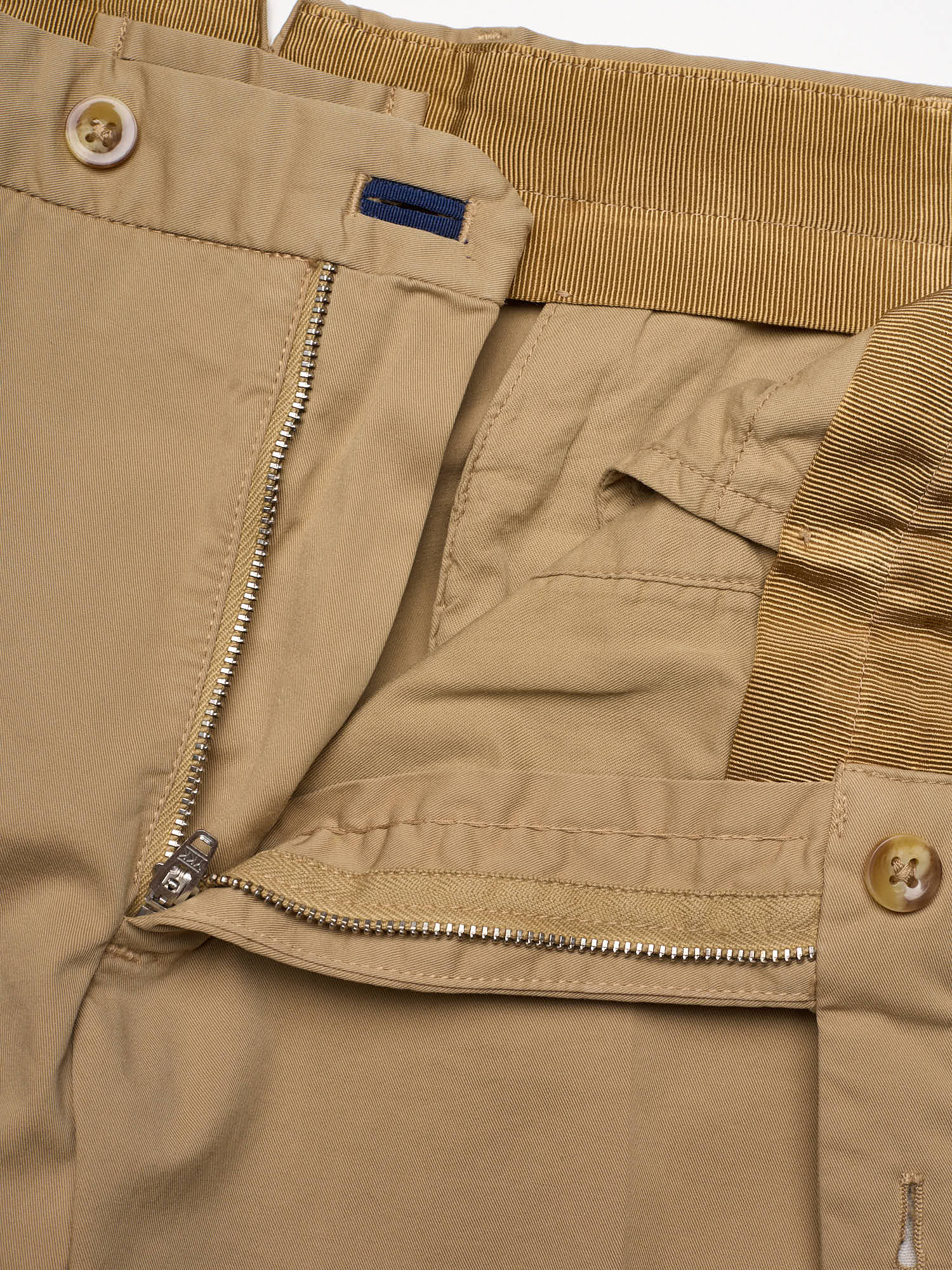 INCOTEX Beige "Royal Batavia" Cotton Slim Fit Chino Pants