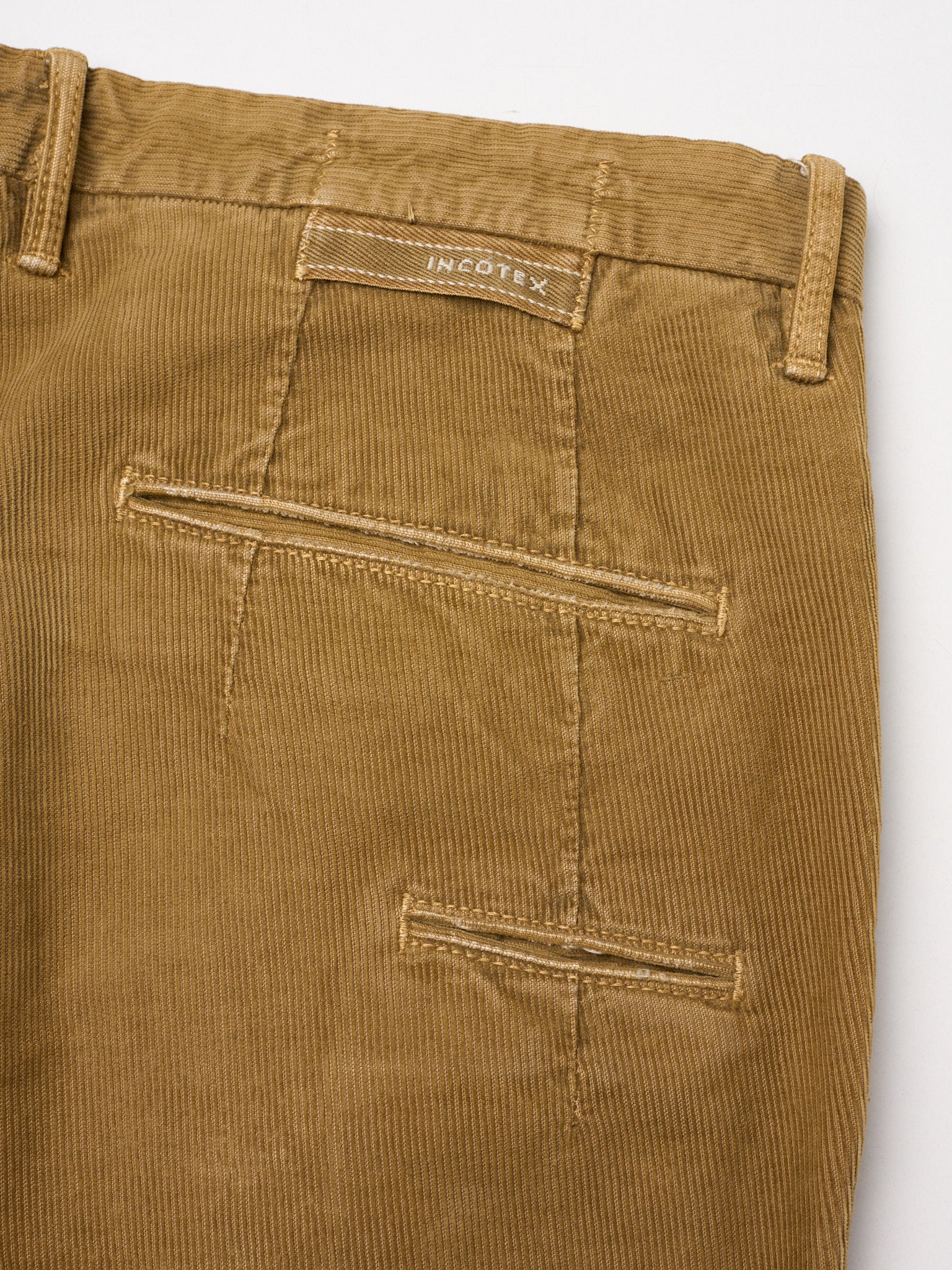 INCOTEX Brown Corduroy Cotton Chino Pants