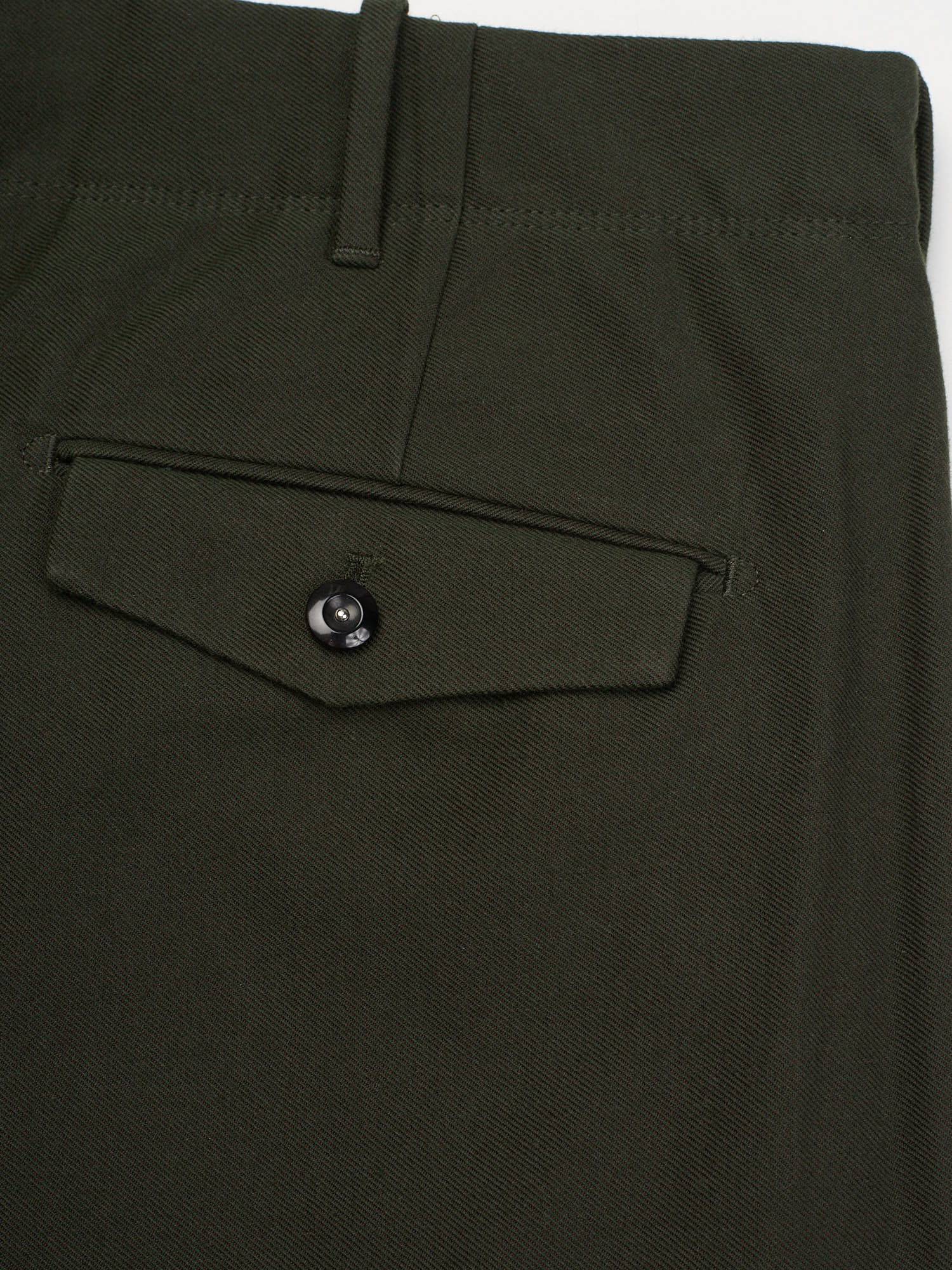 INCOTEX Military Green Cotton-Wool Carrot Fit Chino Officer's Pants NEW Size 40