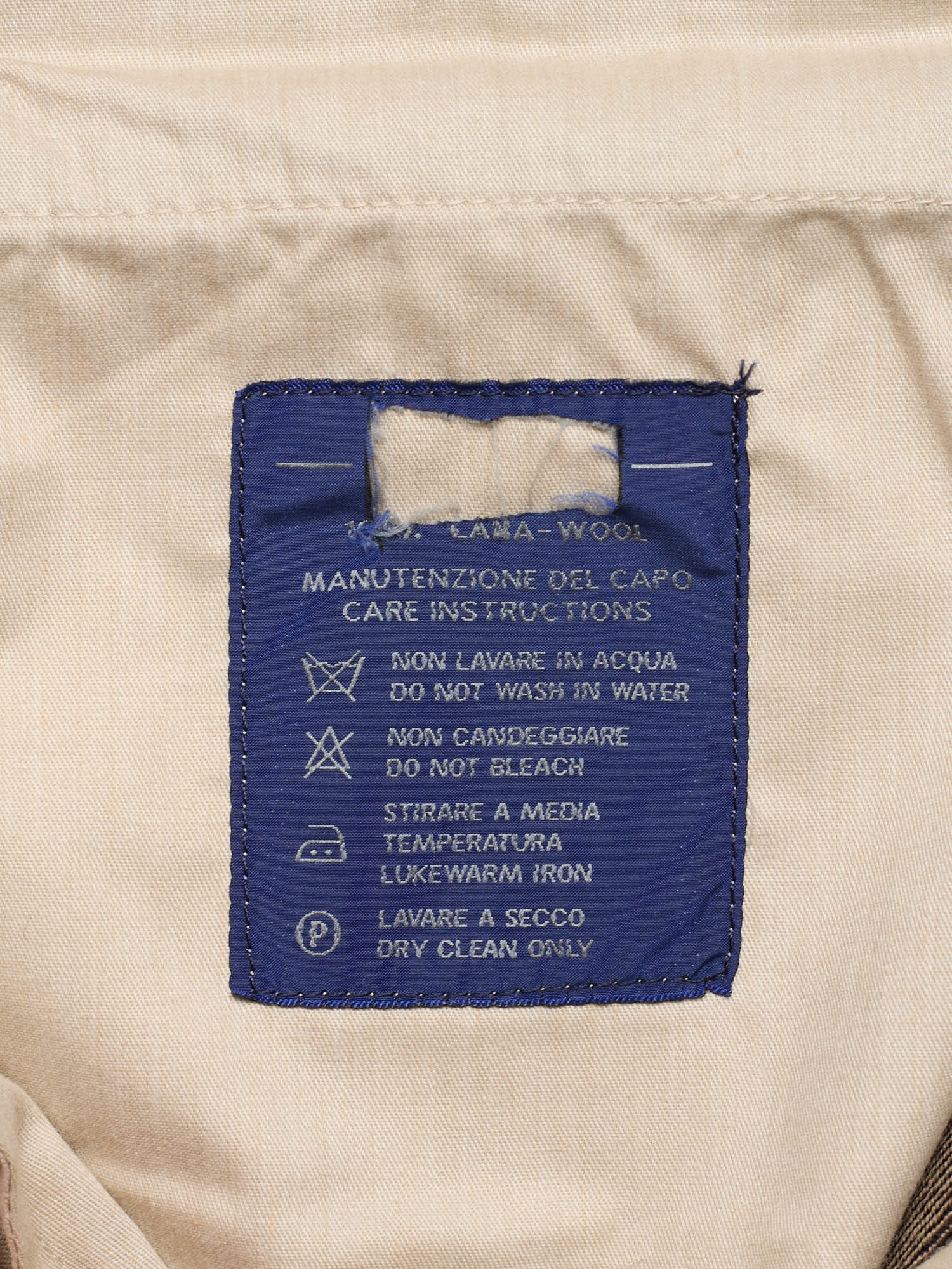 INCOTEX Missing Brown Twill Wool Flat Front Dress Pants Sample