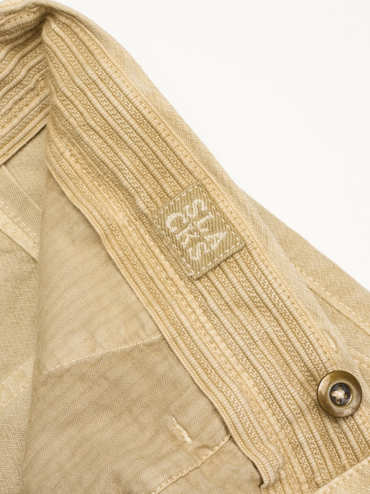 INCOTEX "Slacks" Beige Jacquard Cotton Tapered Fit Chino Pants NEW Size 34