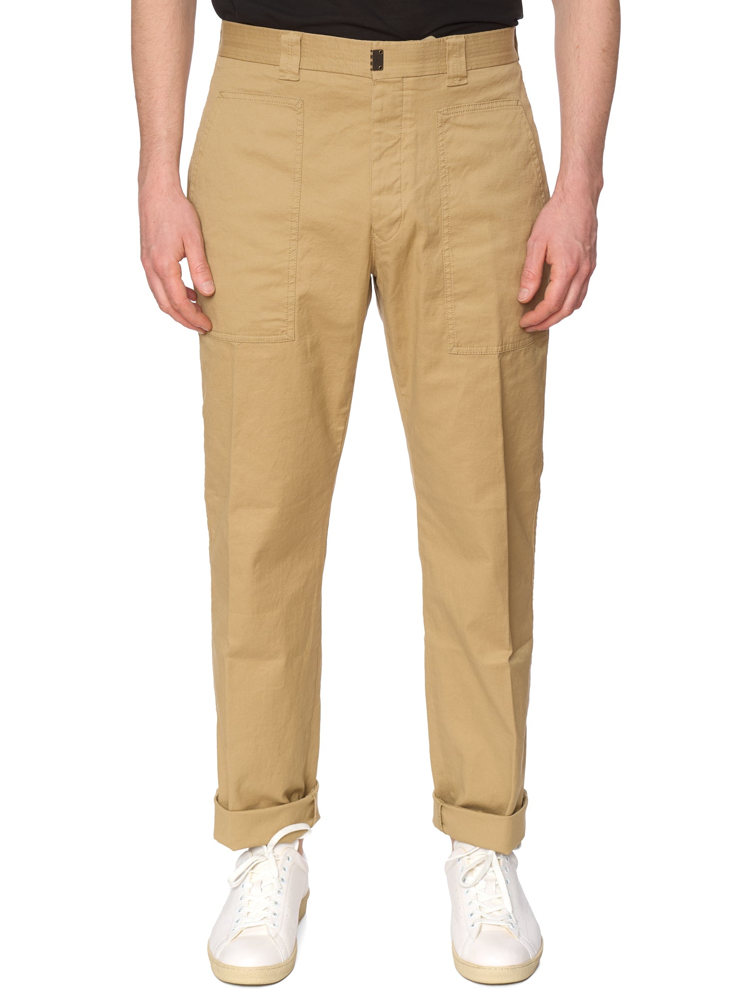 INCOTEX "Slacks" British Khakie Cotton Fatigue Fit Chino Military Pants NEW