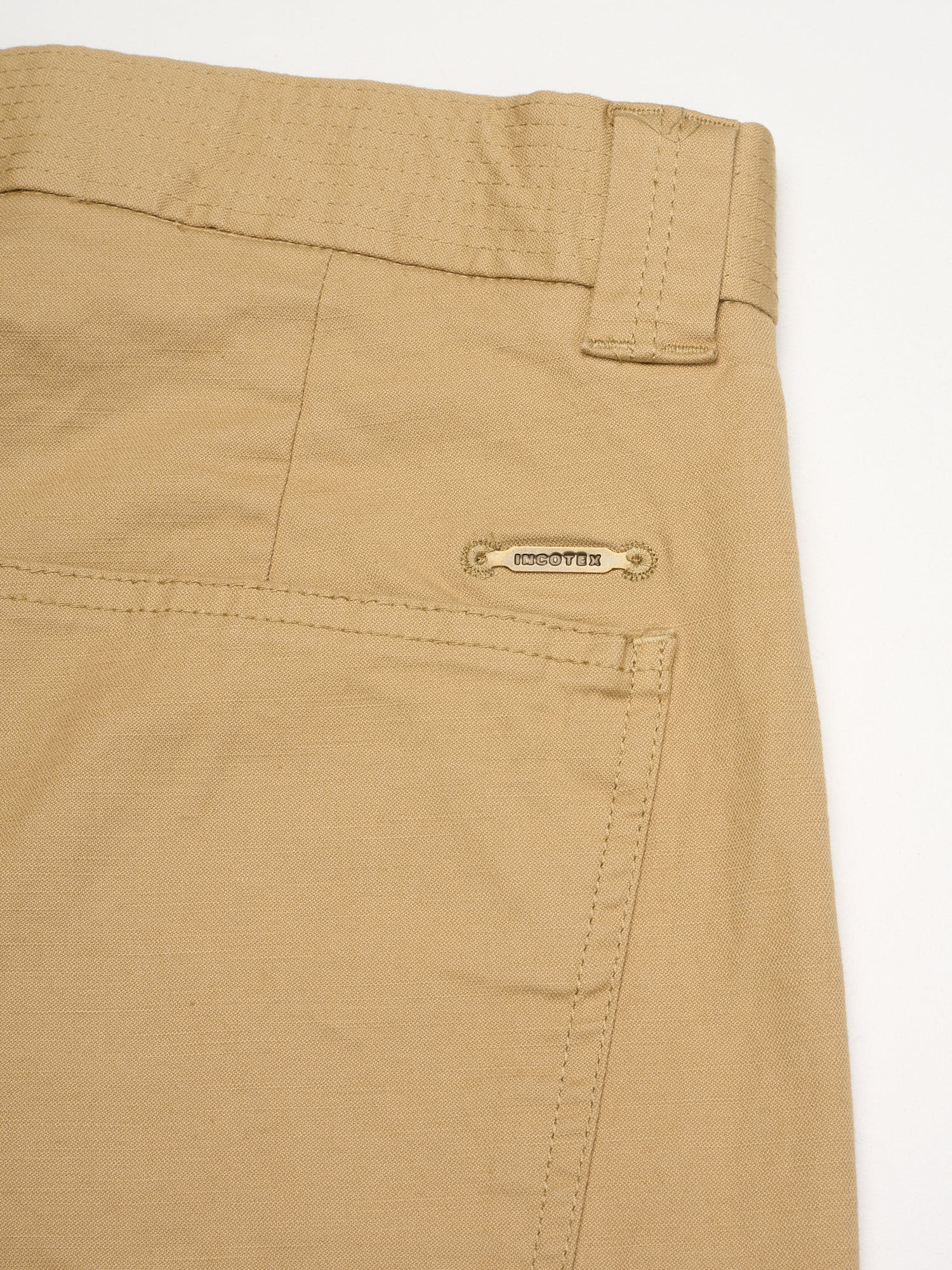 INCOTEX "Slacks" British Khakie Cotton Fatigue Fit Chino Military Pants NEW