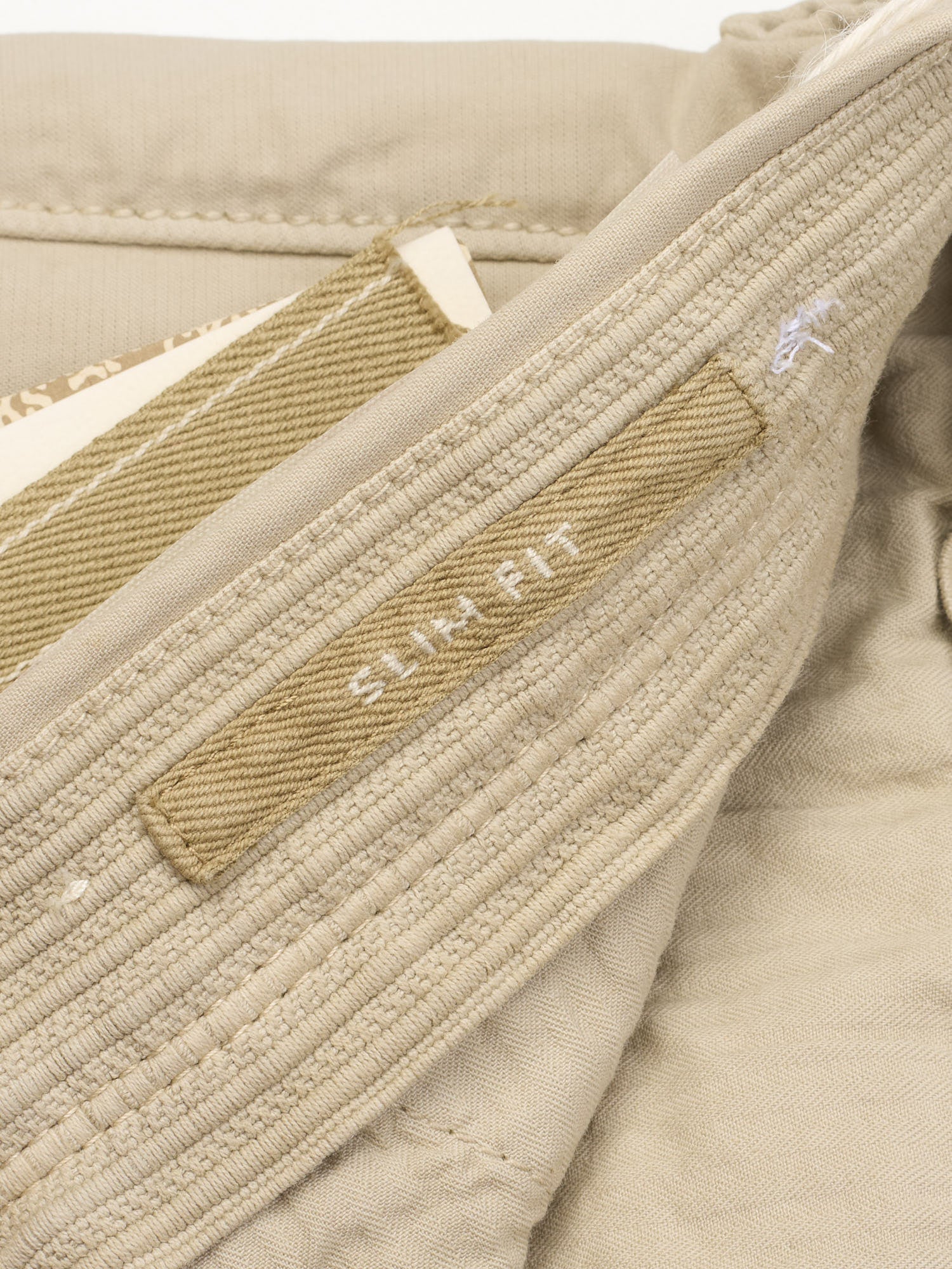 INCOTEX "Slacks" Beige Cotton Slim Fit Chino Pants NEW Size 35