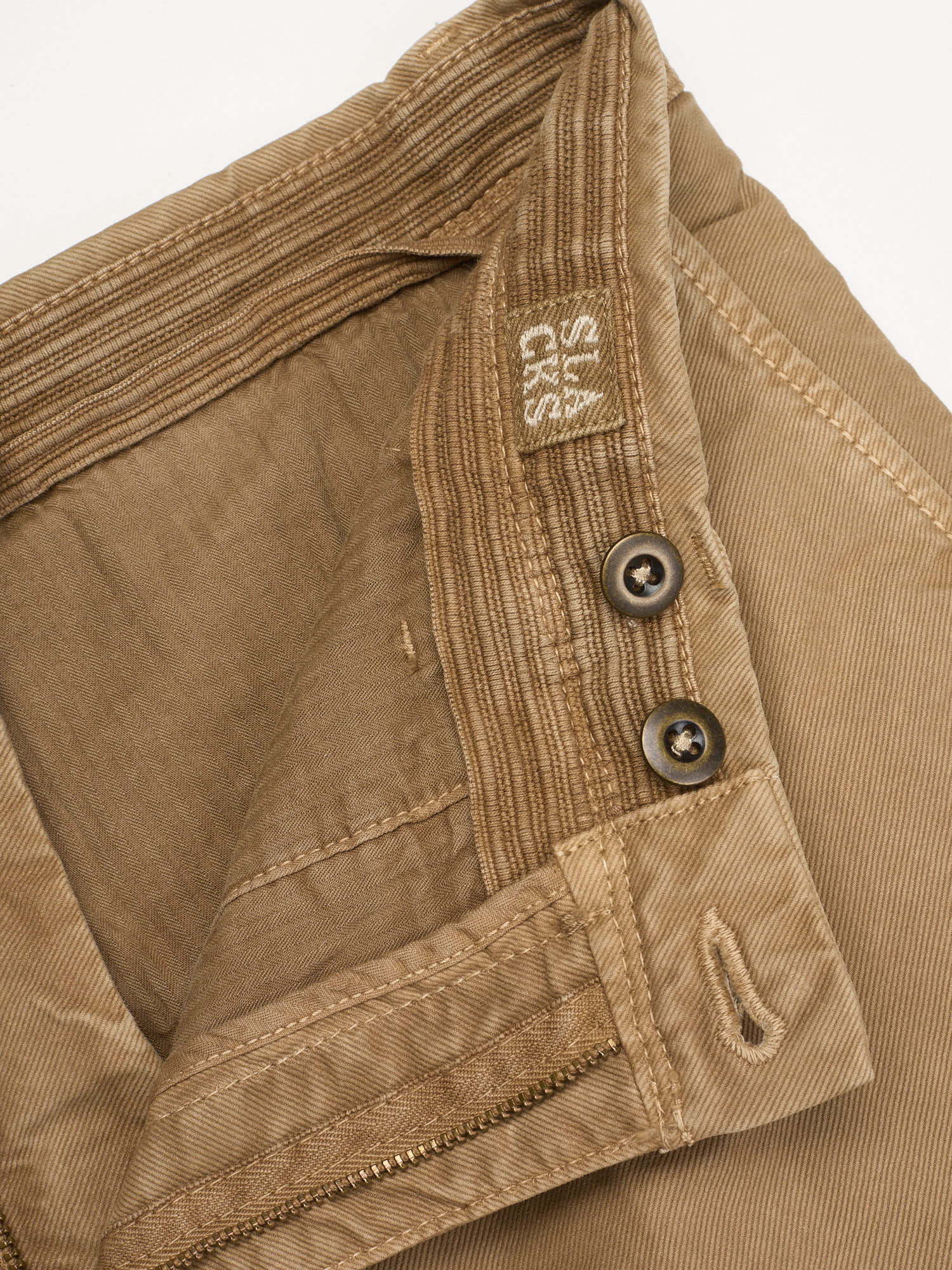 INCOTEX "Slacks" Khakie Cotton Slim Fit Tricochino Pants NEW