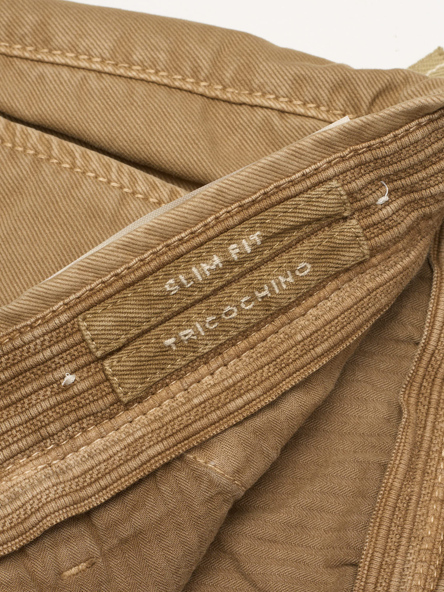 INCOTEX "Slacks" Khakie Cotton Slim Fit Tricochino Pants NEW