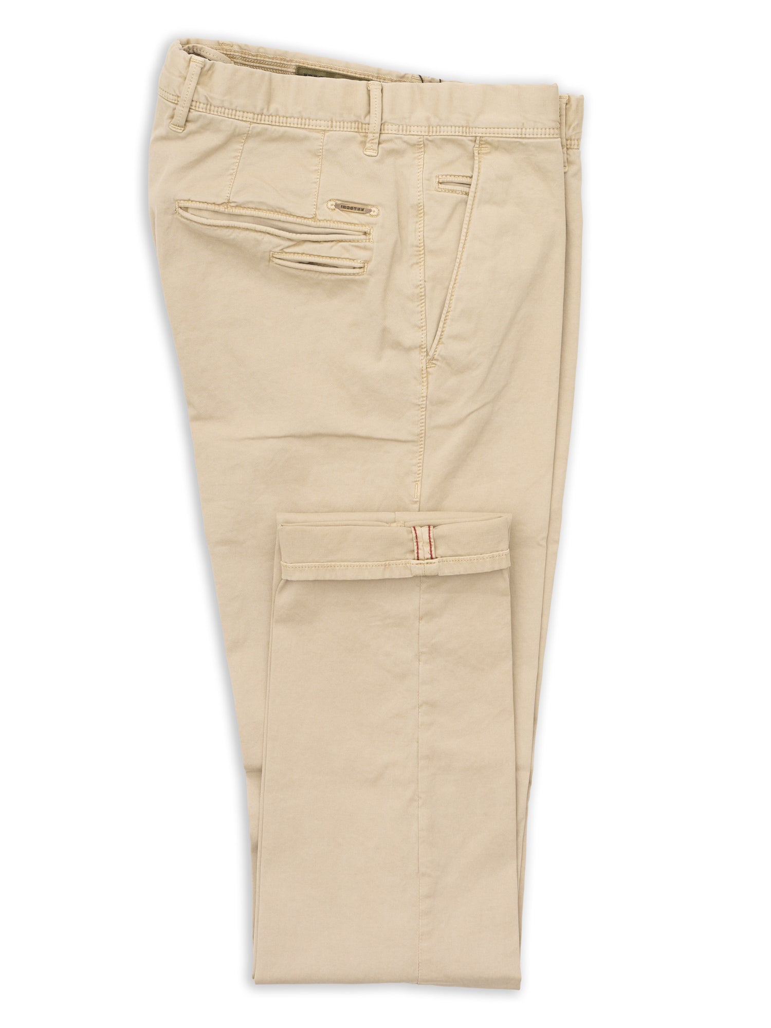 INCOTEX "Slacks" Tan Khakie Cotton Tight Fit Chino Pants NEW