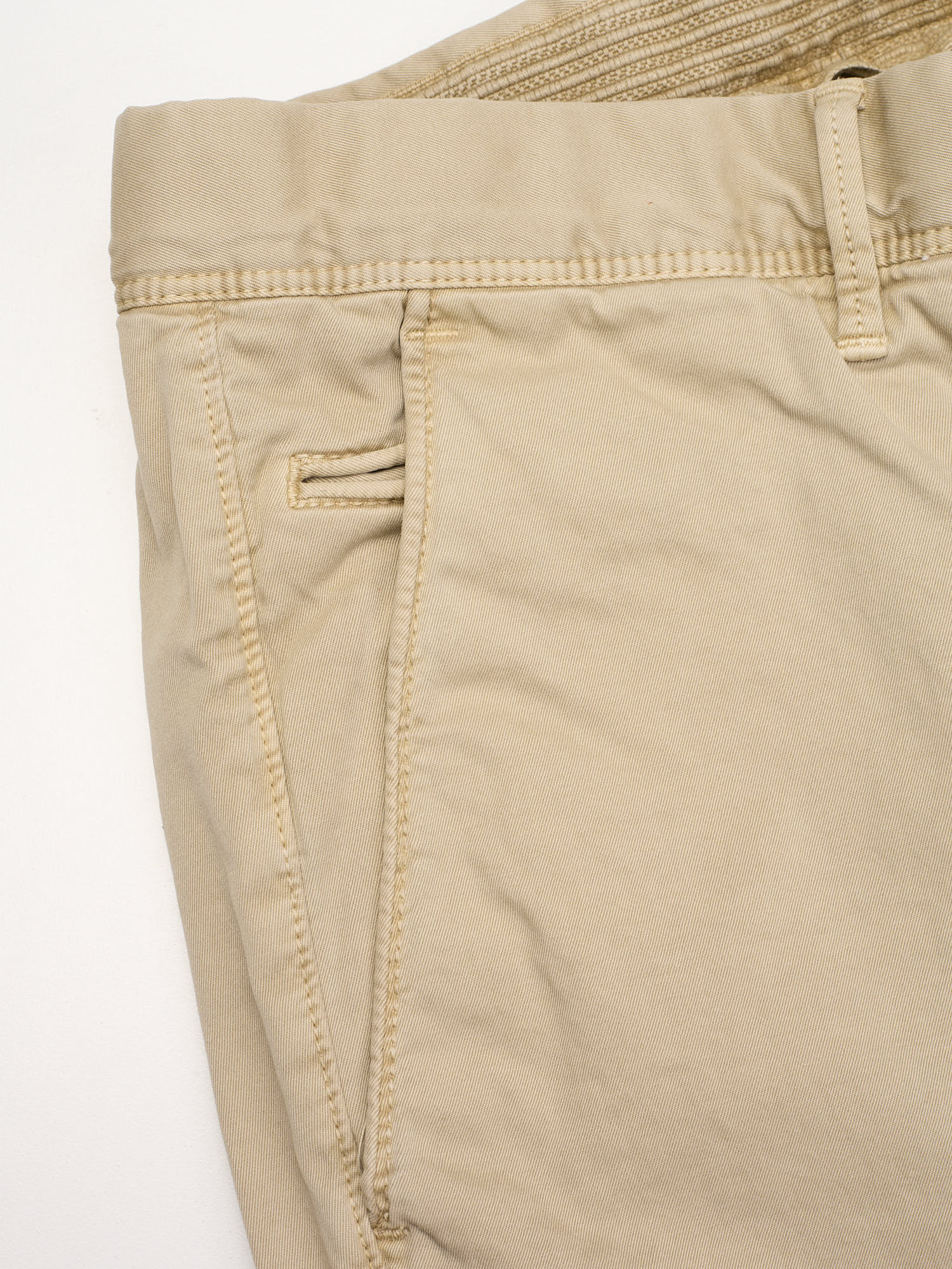 INCOTEX "Slacks" Tan Khakie Cotton Tight Fit Chino Pants NEW