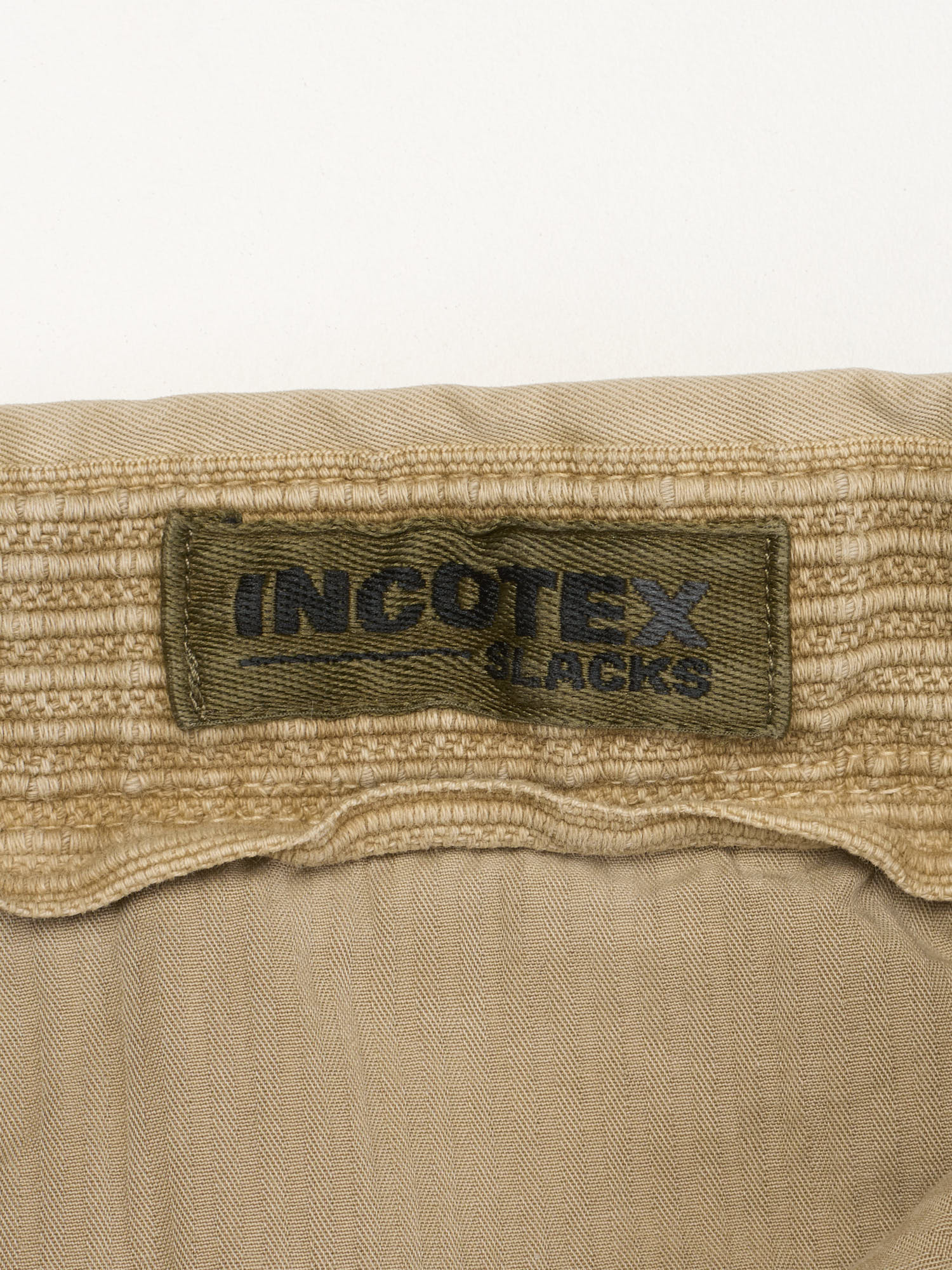 INCOTEX "Slacks" Tan Khakie Cotton Tight Fit Chino Pants NEW